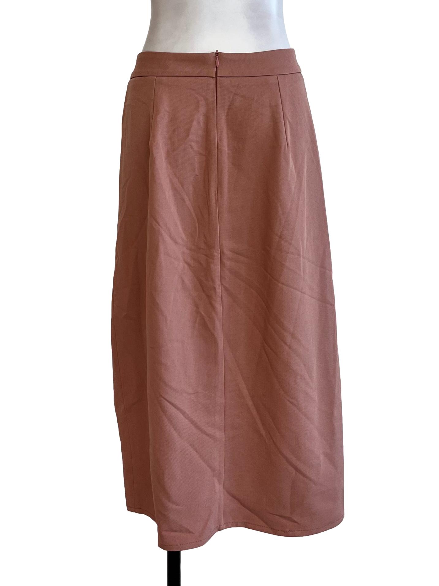 Peach Button Skirt