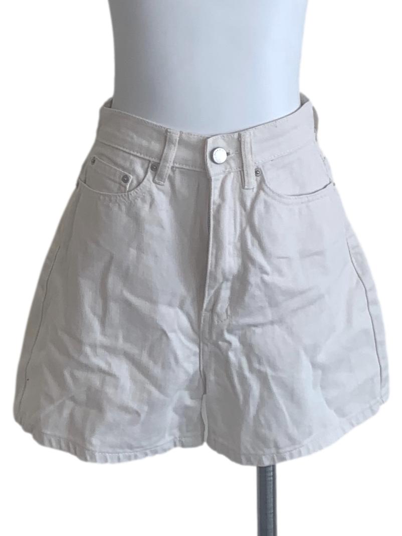 Eggnog White Jean Shorts