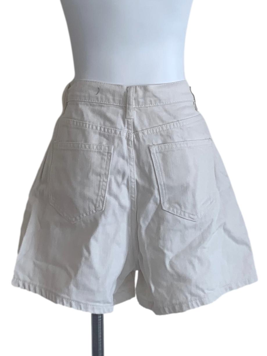 Eggnog White Jean Shorts