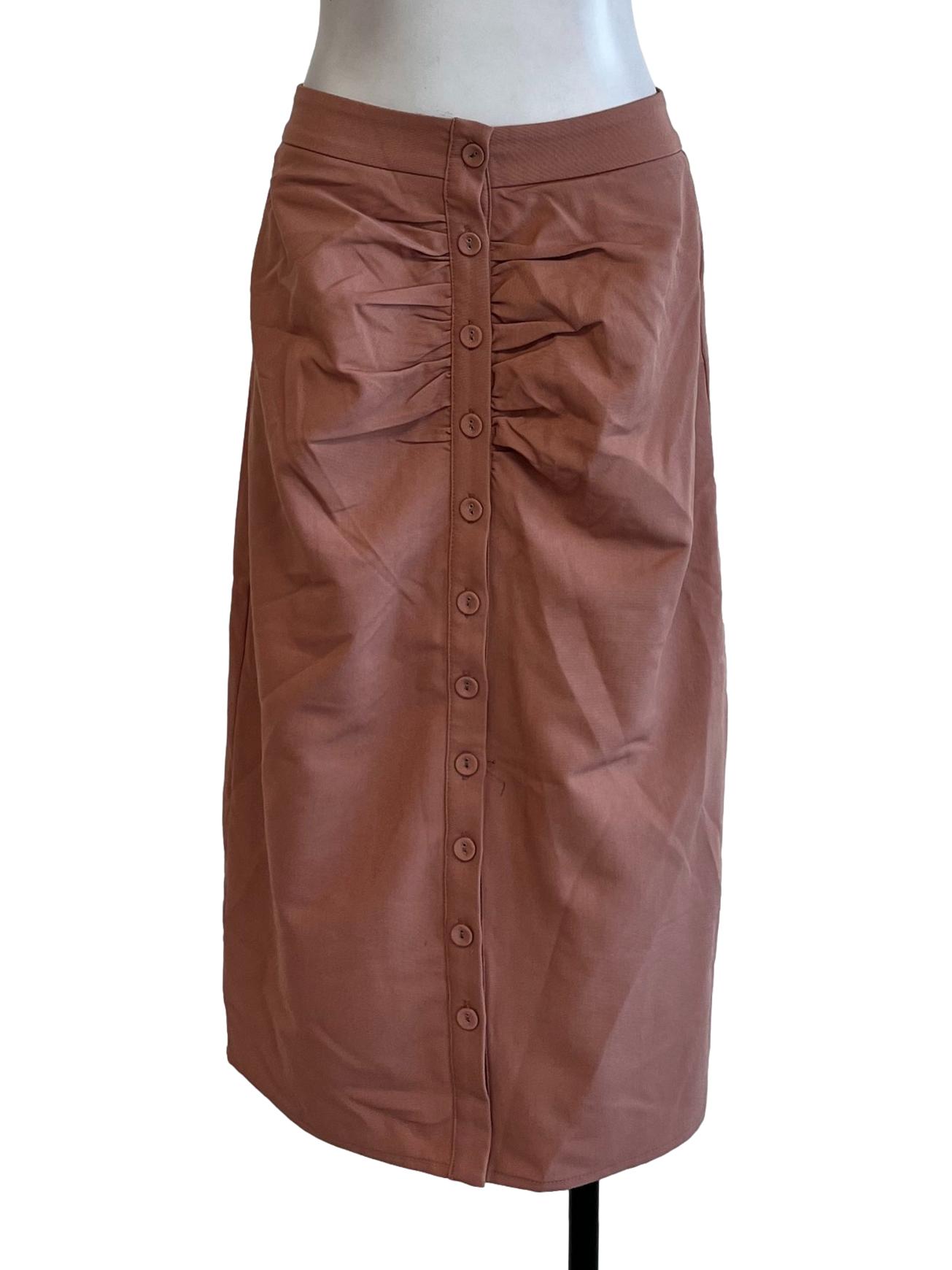 Peach Button Skirt