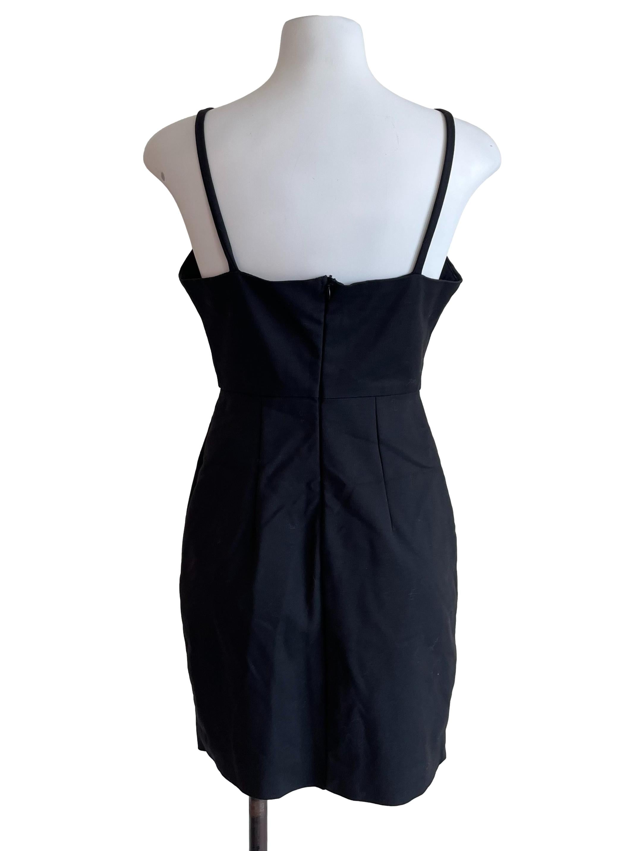 Black Slit Sheath Dress