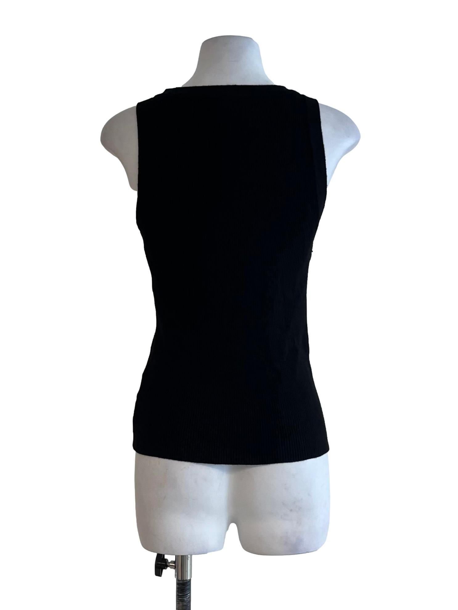Black Scoop Neckline Tank Top