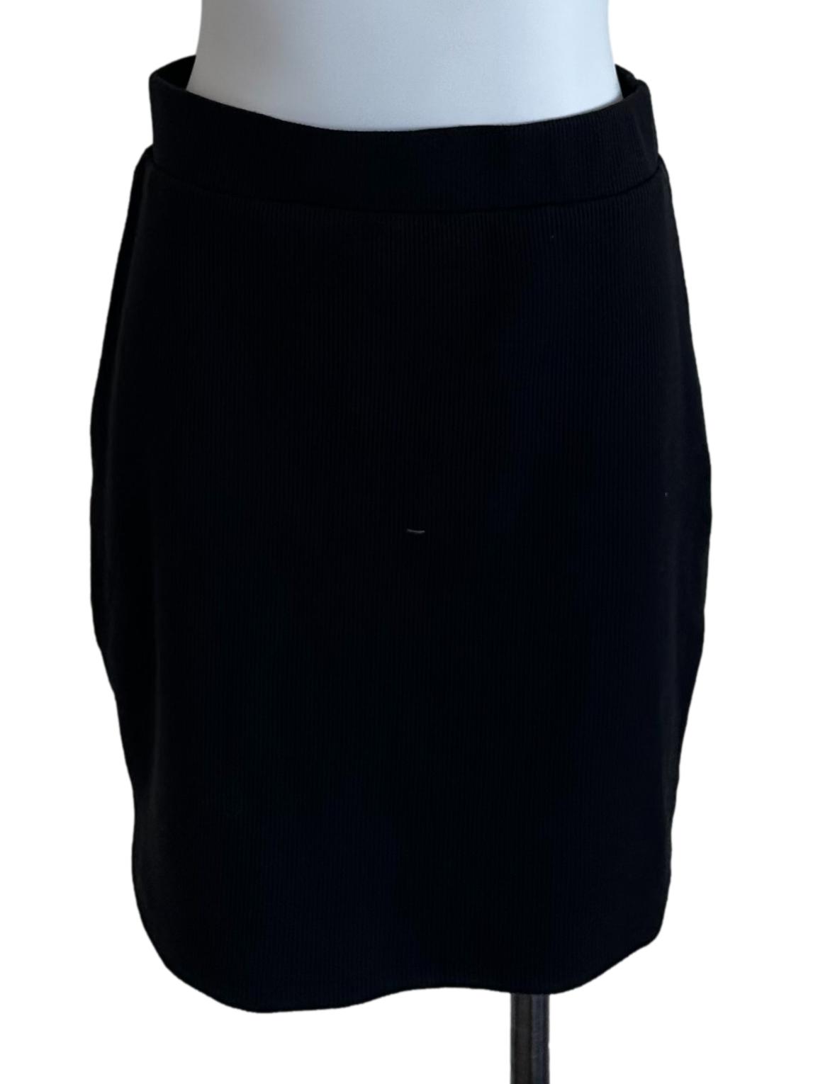 Rich Black Pencil Mini Skirt