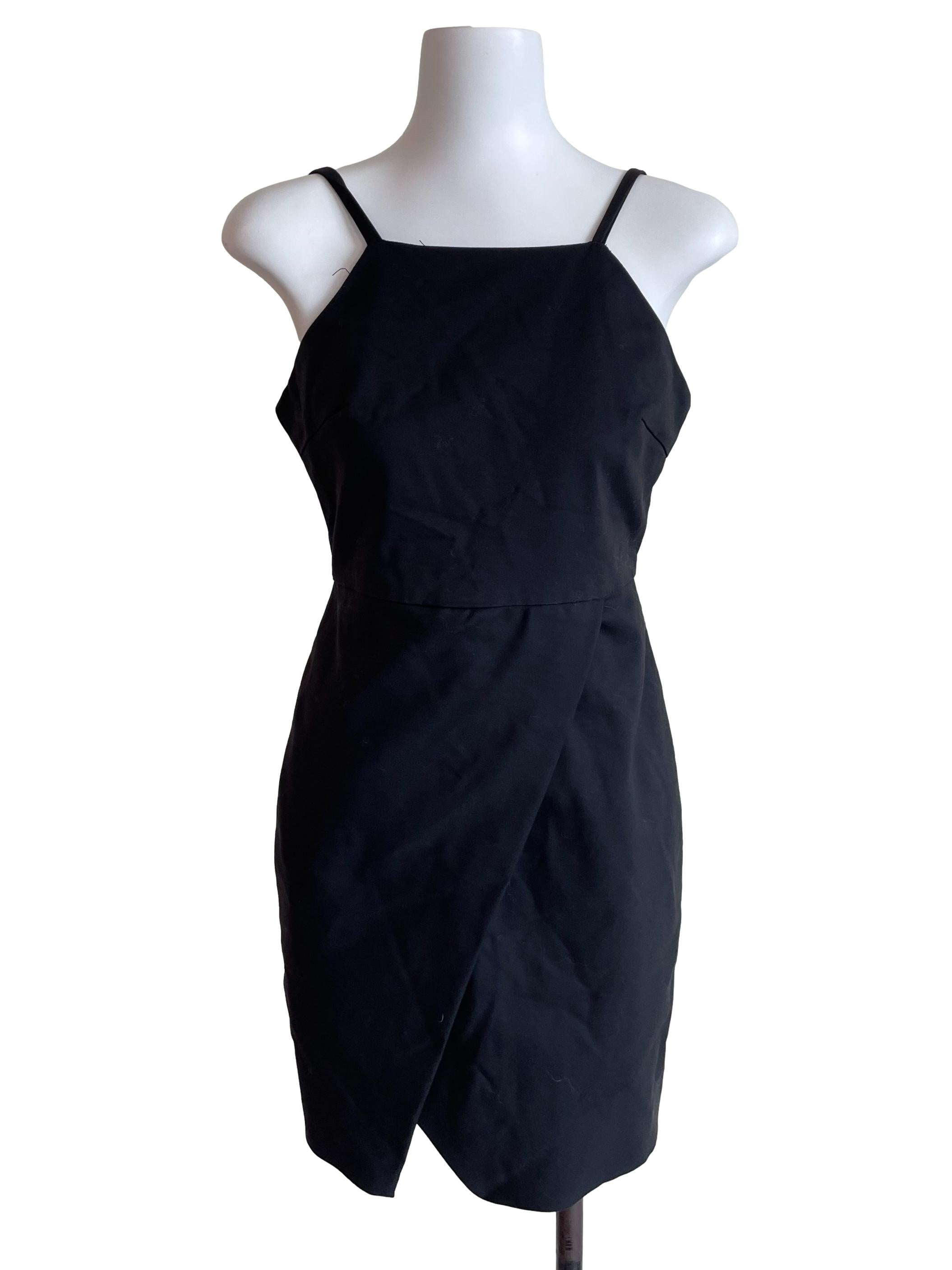 Black Slit Sheath Dress