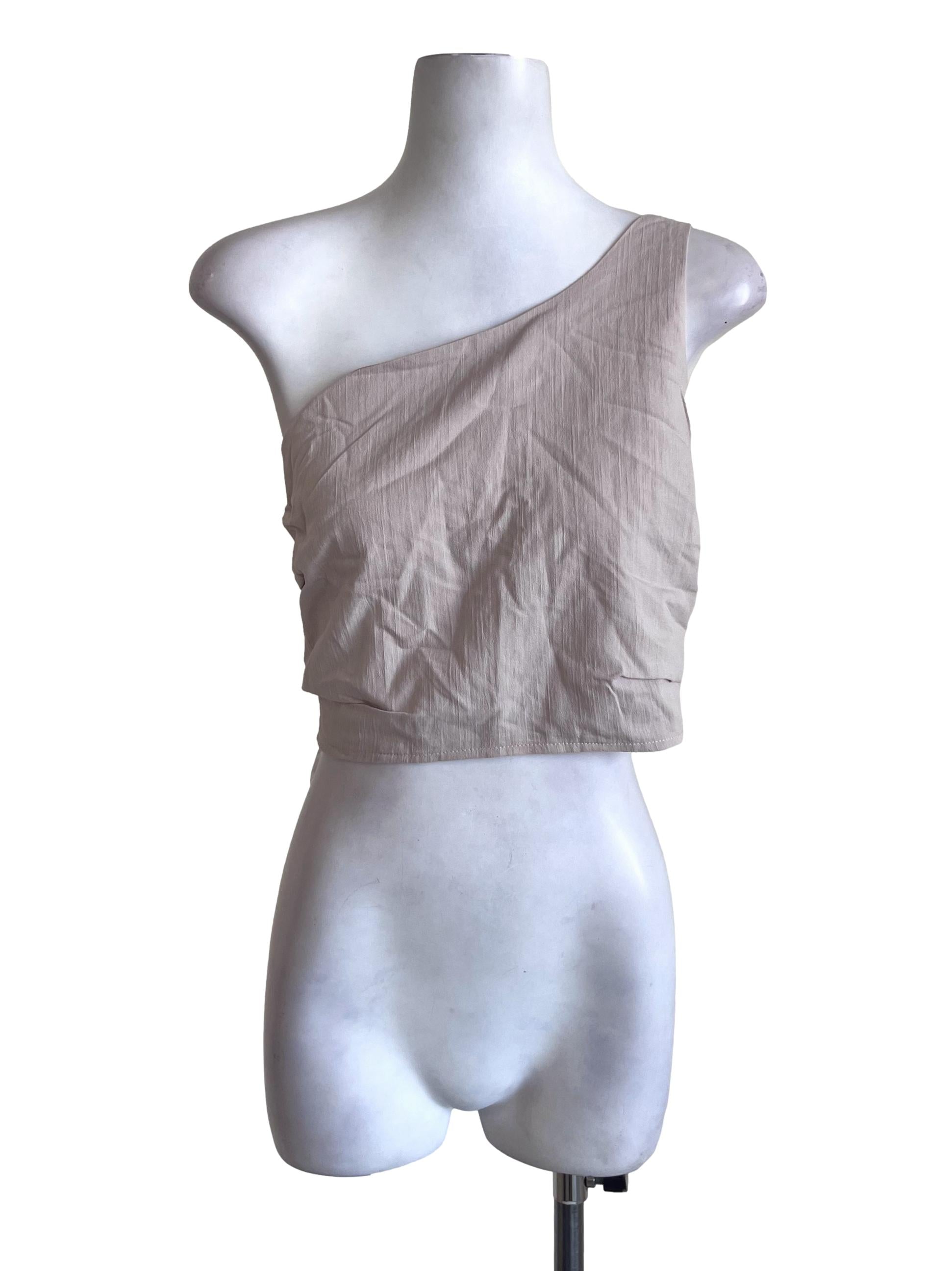 Linen White Asymmetric Top TTR