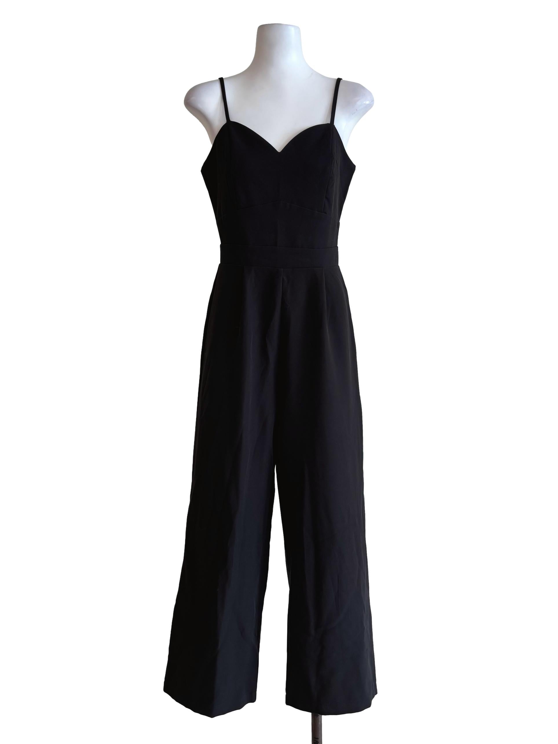 Night Black Sweetheart Neckline Jumpsuit
