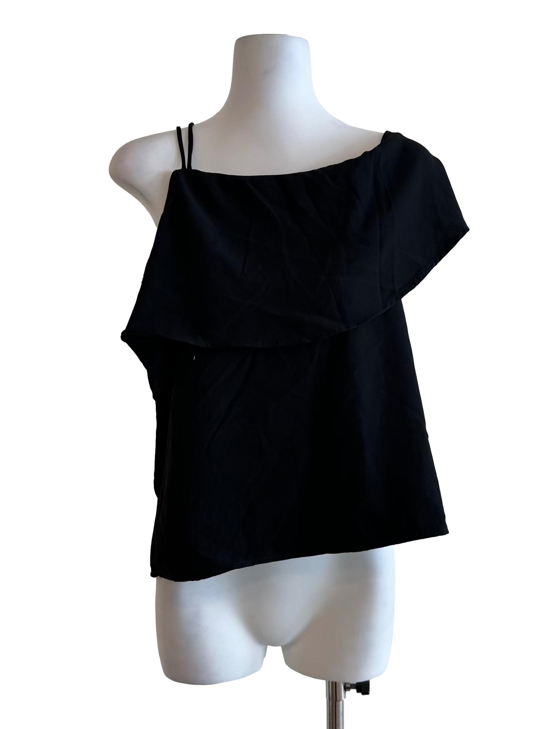 Coal Black Cowl Neck Top