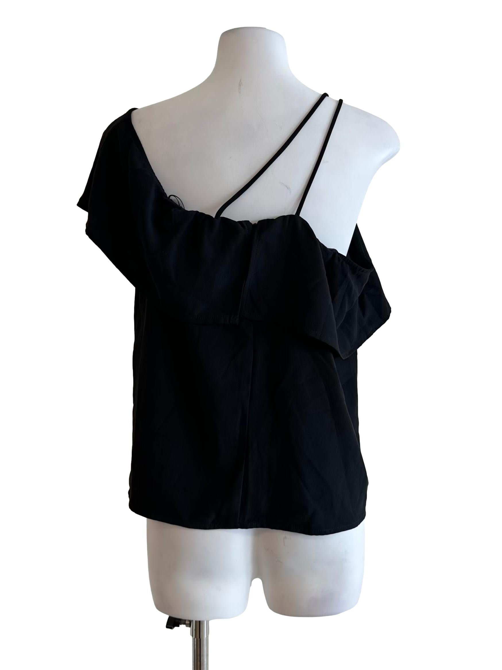 Coal Black Cowl Neck Top
