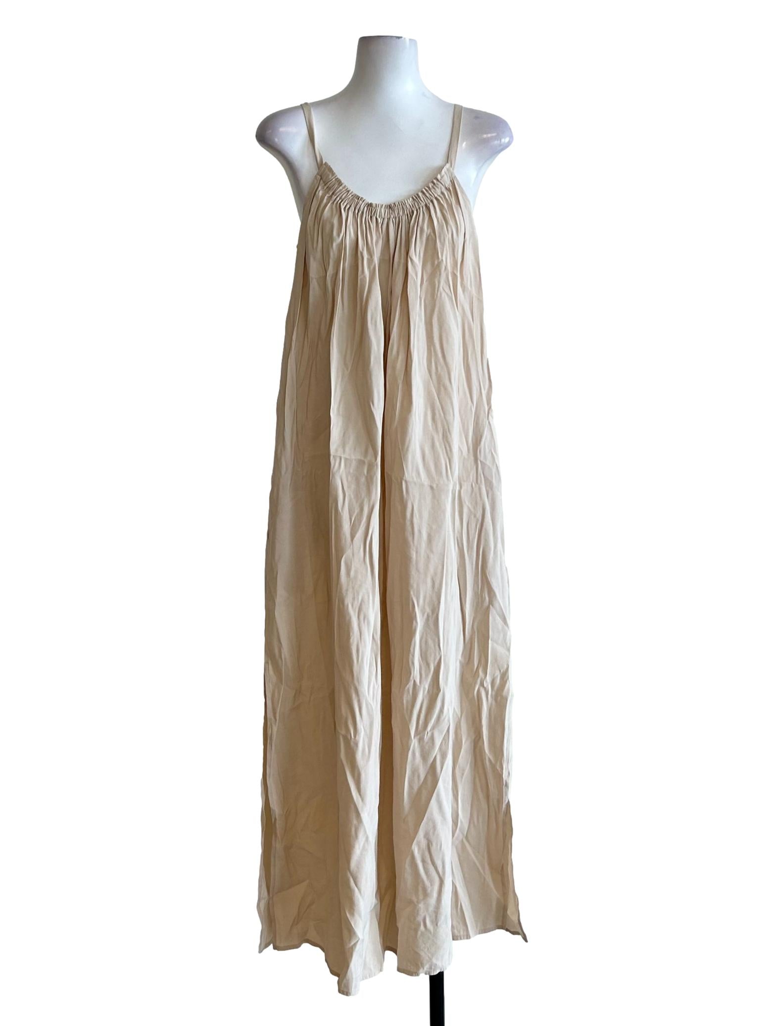 Light Beige Slip Midi Dress OSN