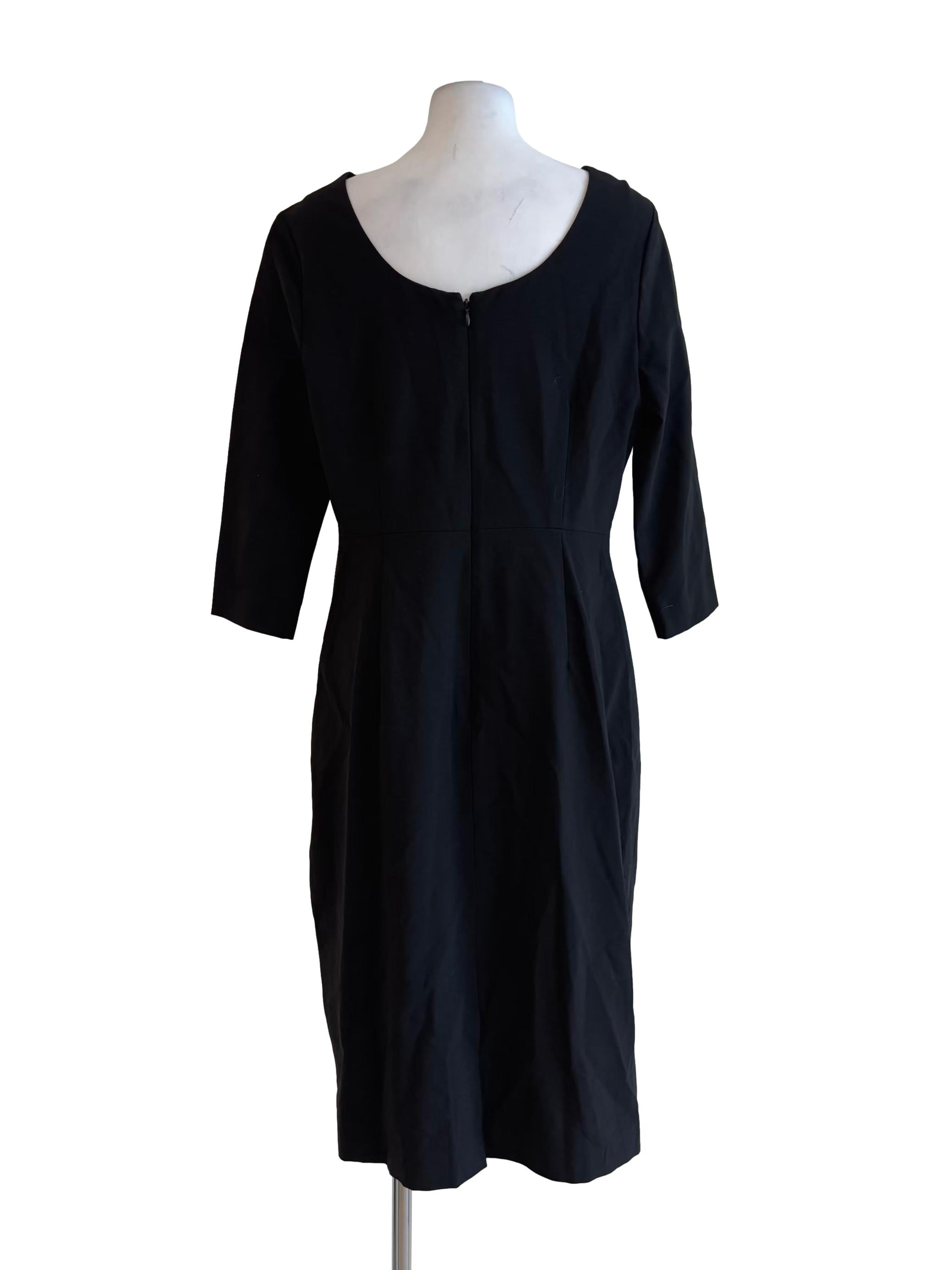 Night Black Long Sleeve Pencil Dress