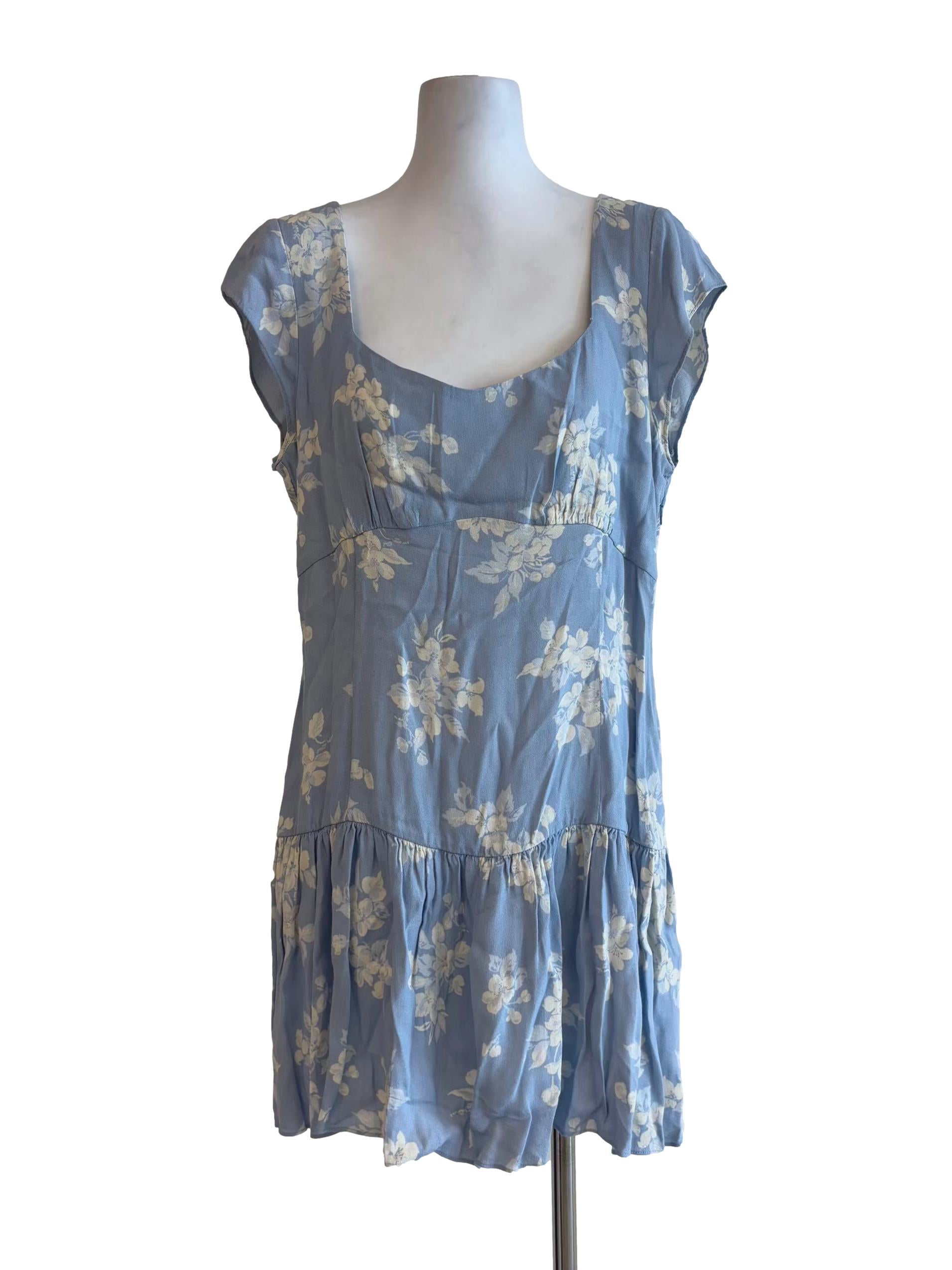 Pastel Blue Floral Sundress