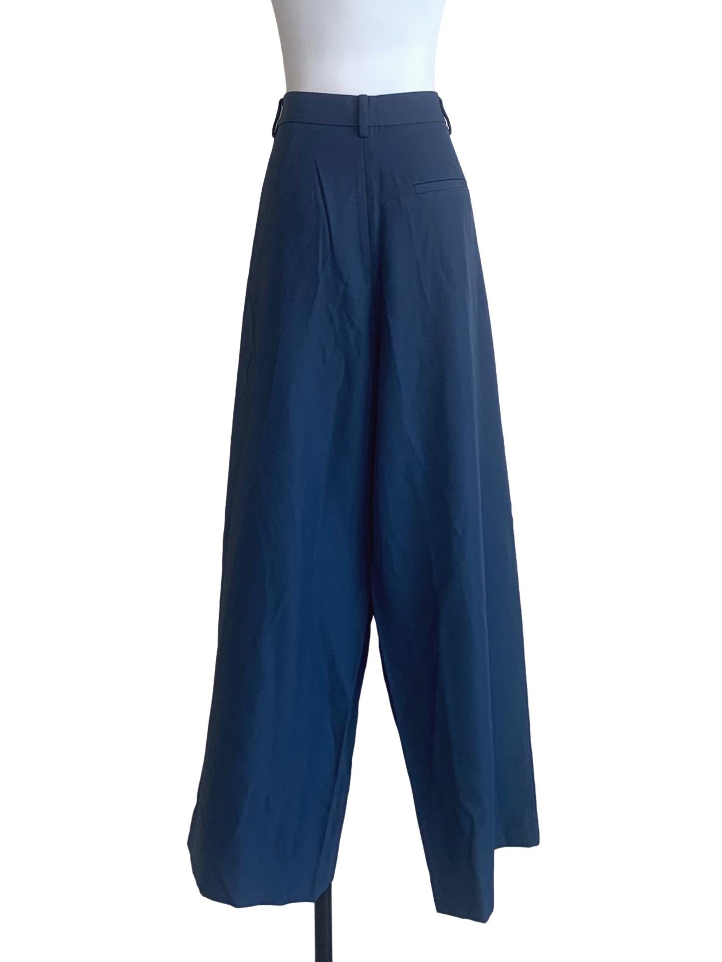 Navy Blue Wide Leg Pant