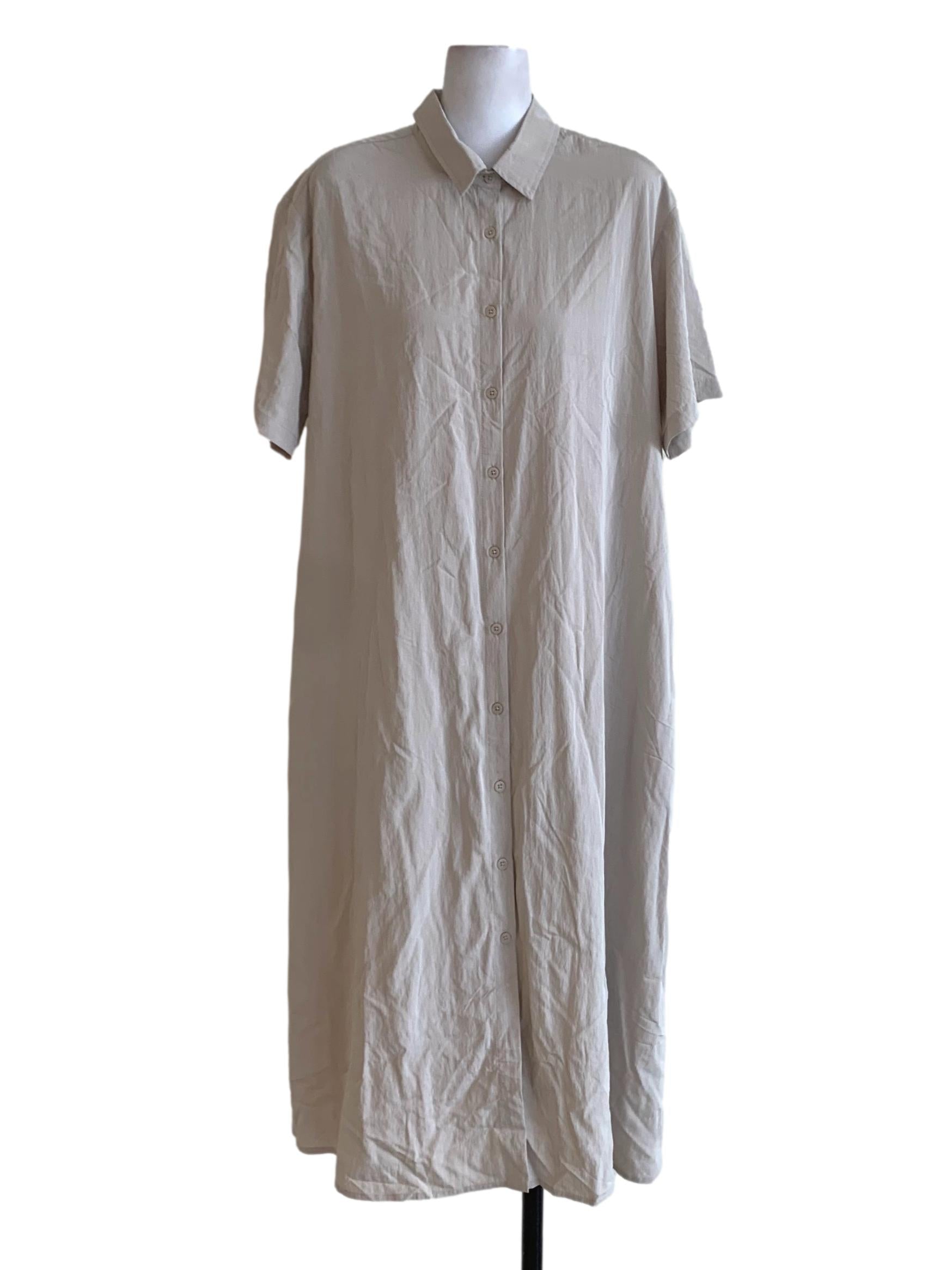 Bone Button Down Empire Dress TCL