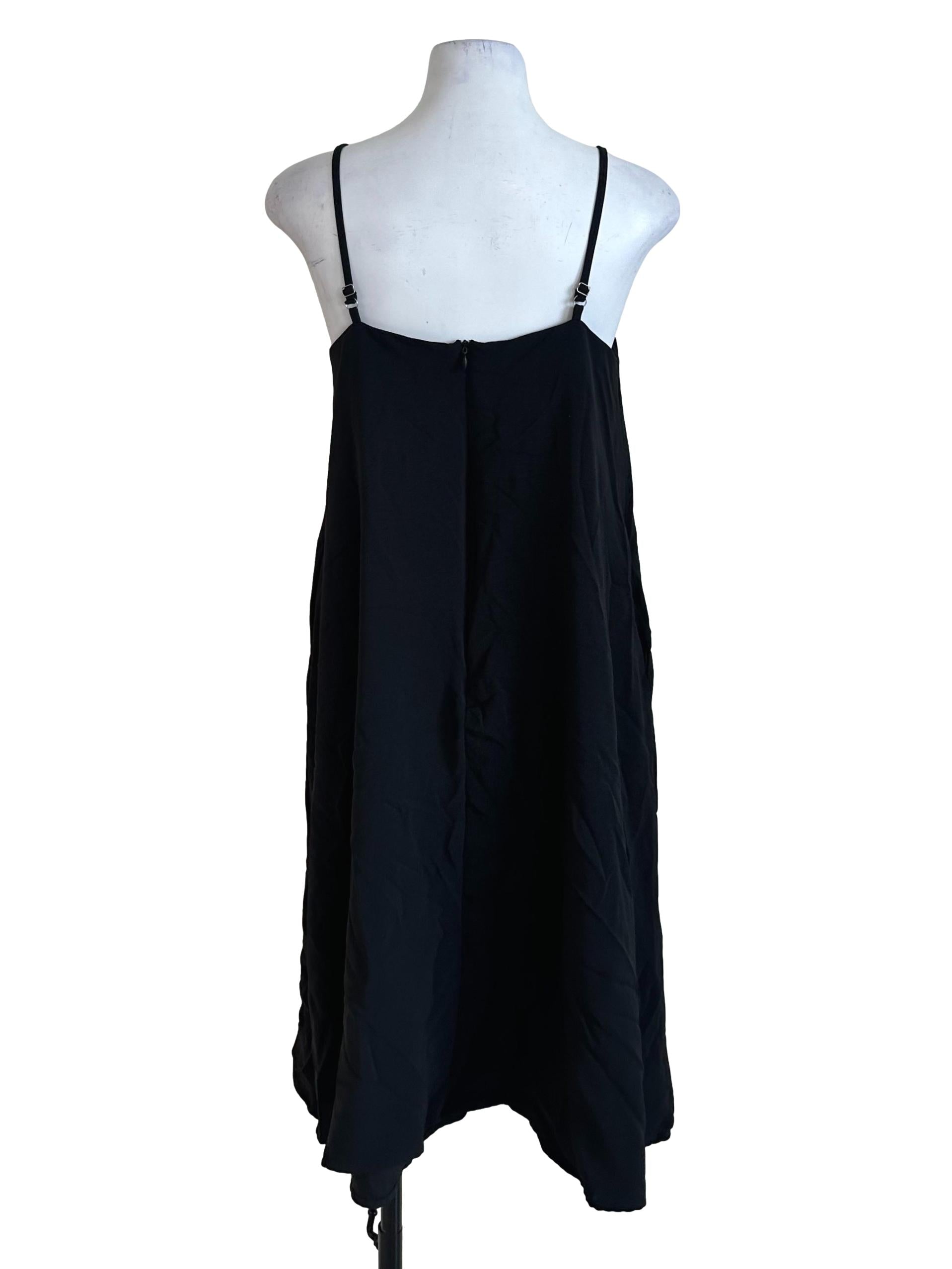 Raven Black Button Jumper Dress