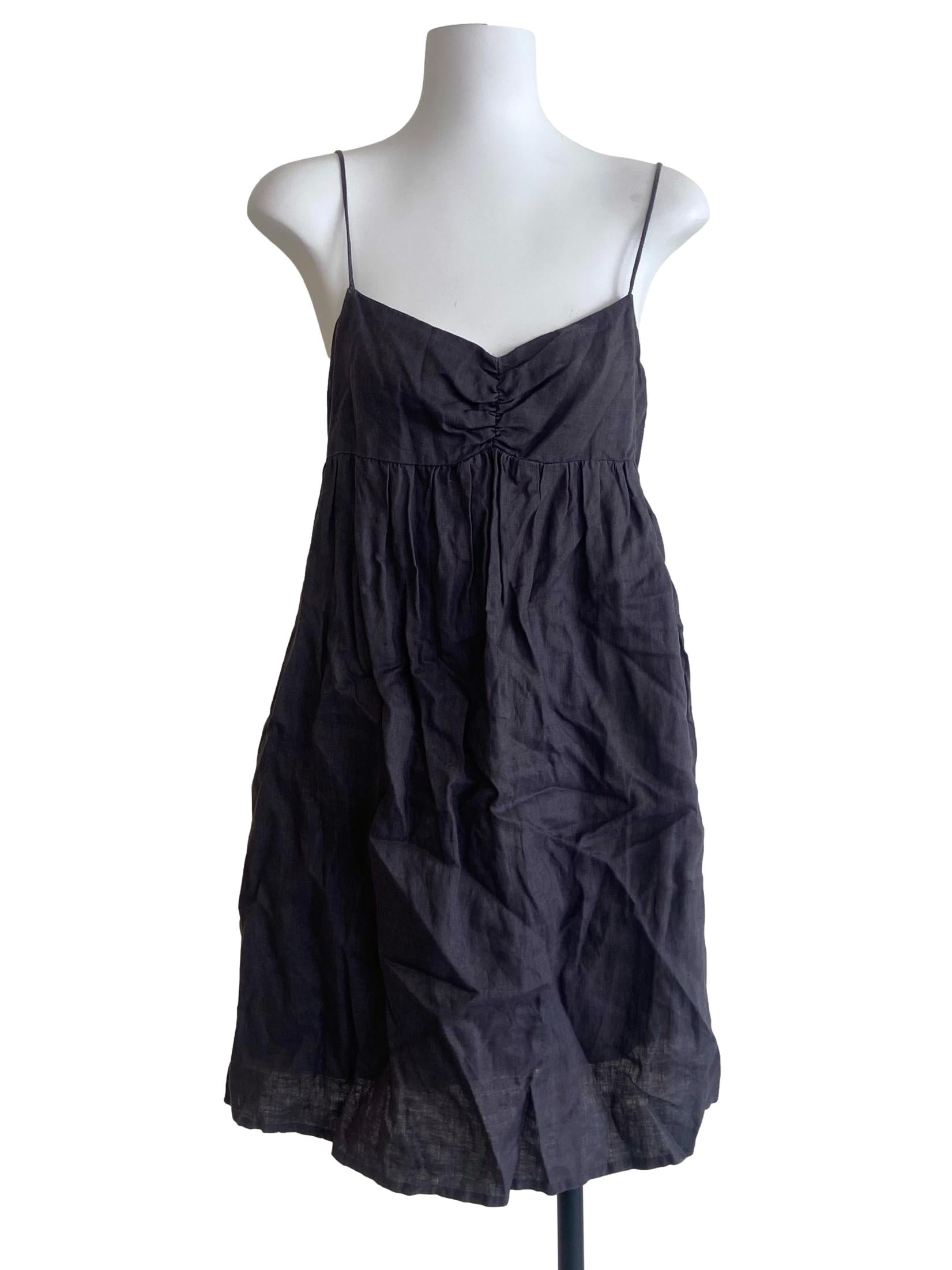 Fog Grey Spaghetti Strap Sun Dress
