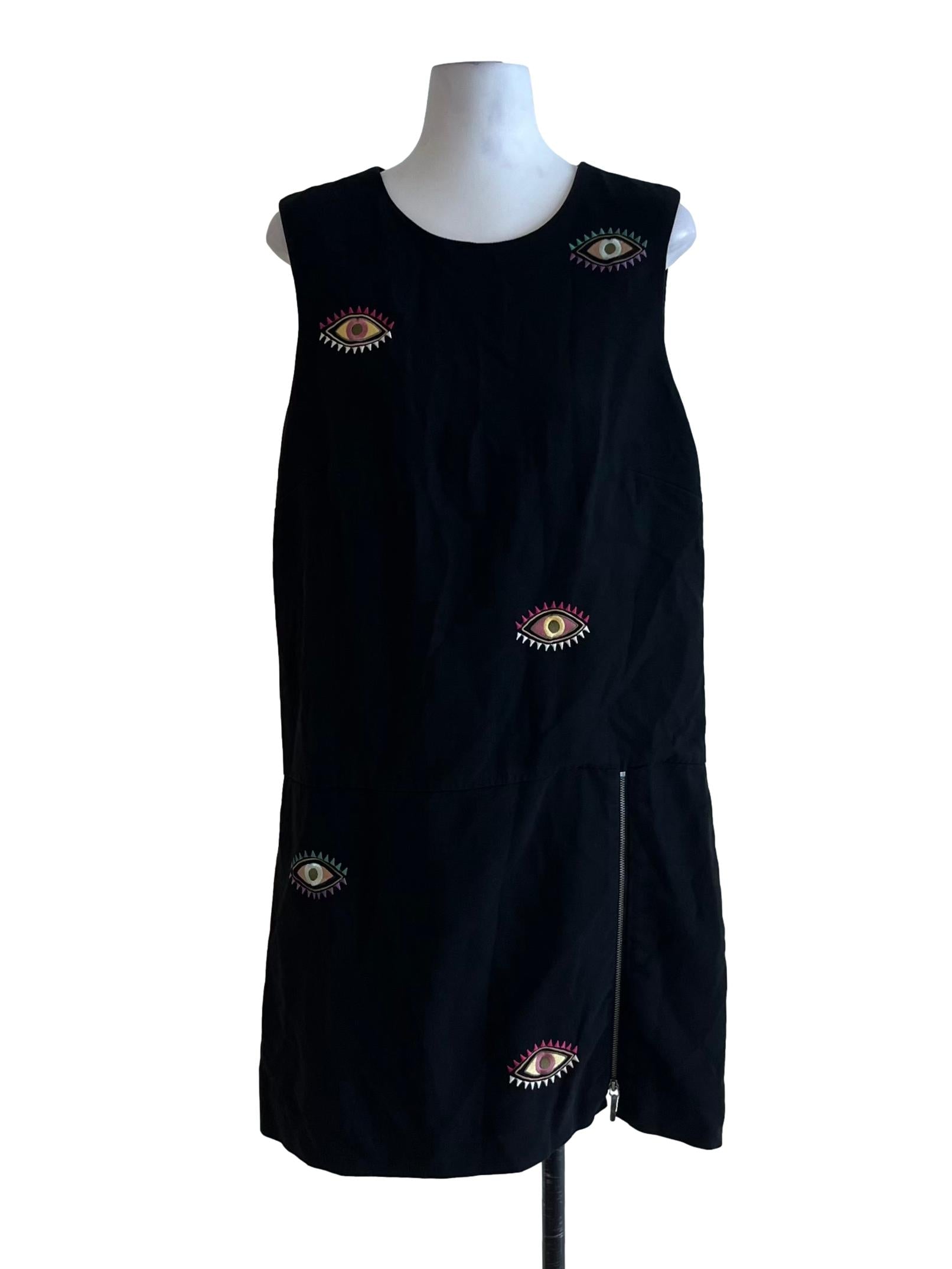 Black Jewel Neckline Sheath Dress