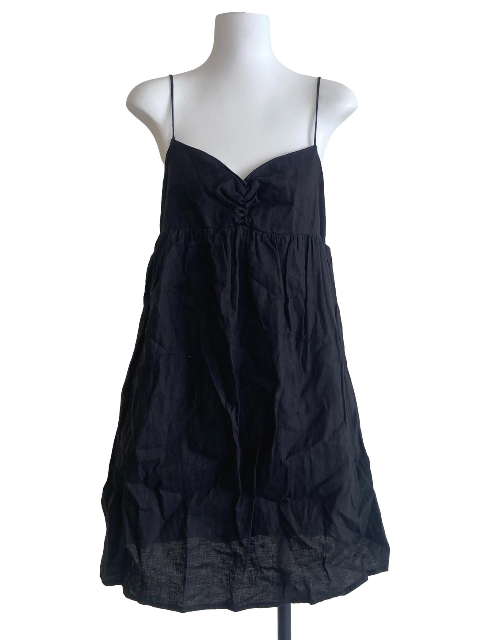 Black Spaghetti Strap Sun Dress