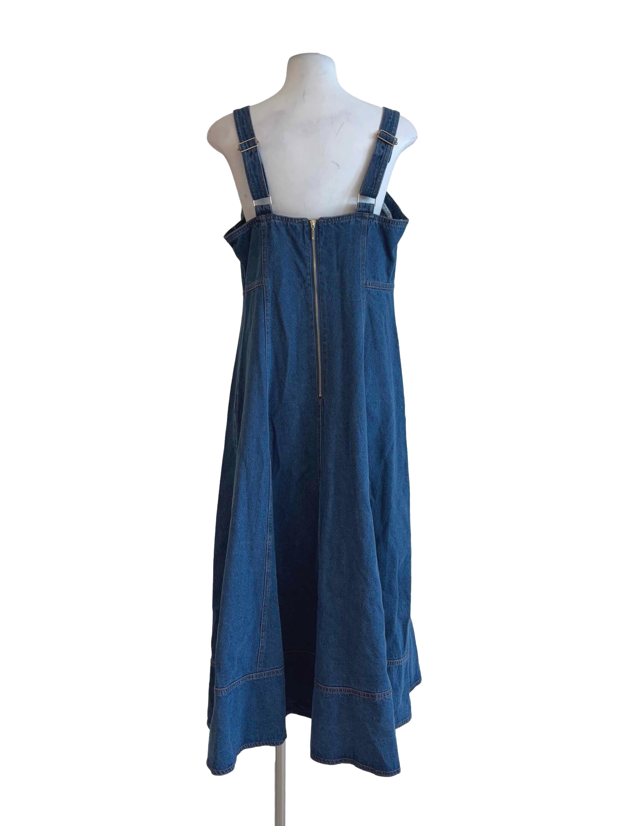 Blue Denim Sweetheart A-Line Dress