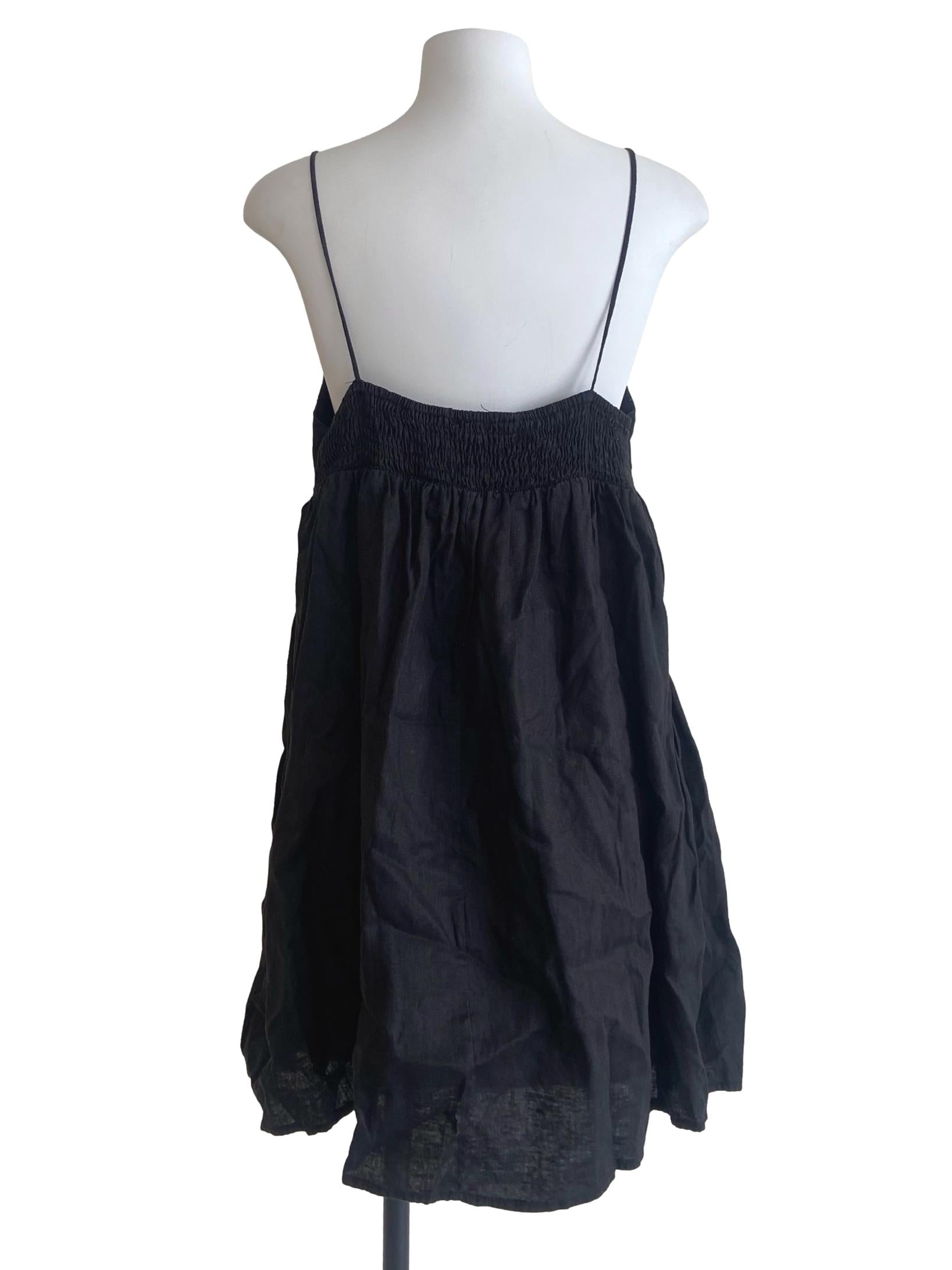 Black Spaghetti Strap Sun Dress