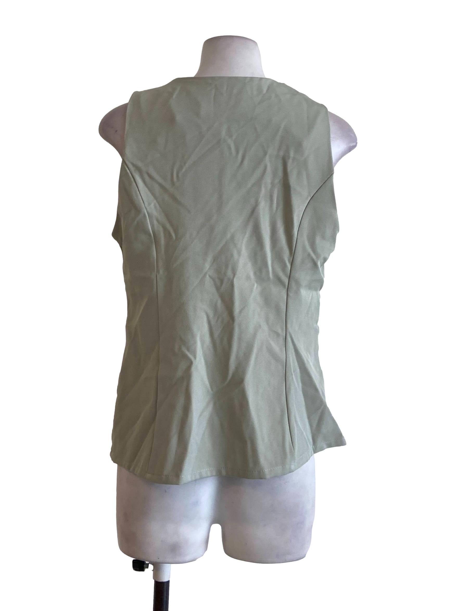 Olive Green Button Down Princess Vest