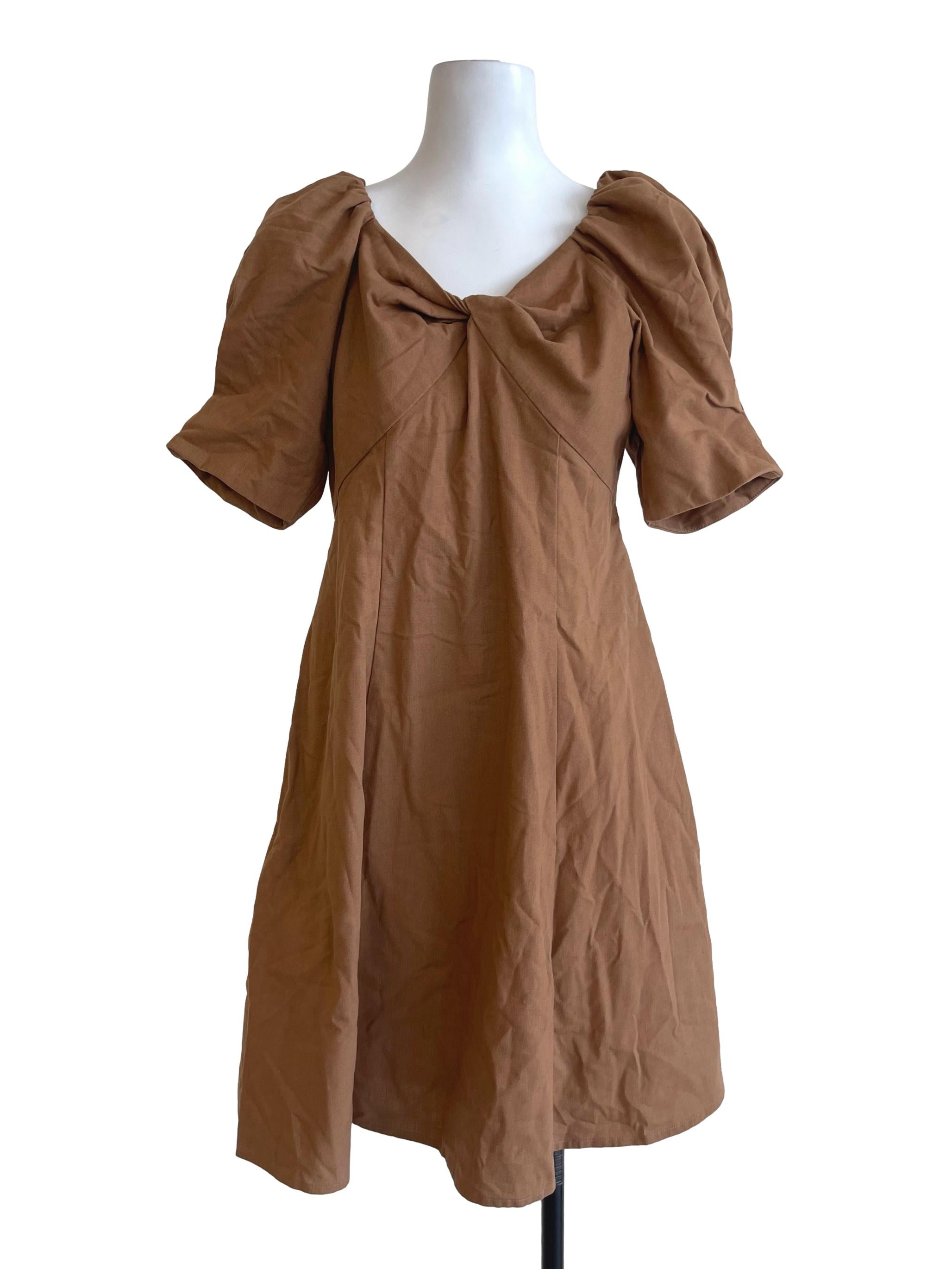 Brown Cotton Dress
