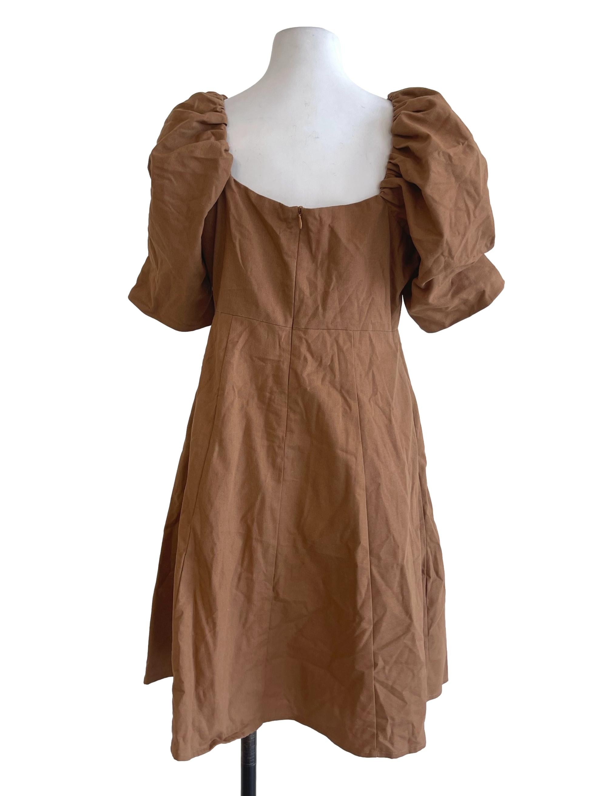 Brown Cotton Dress