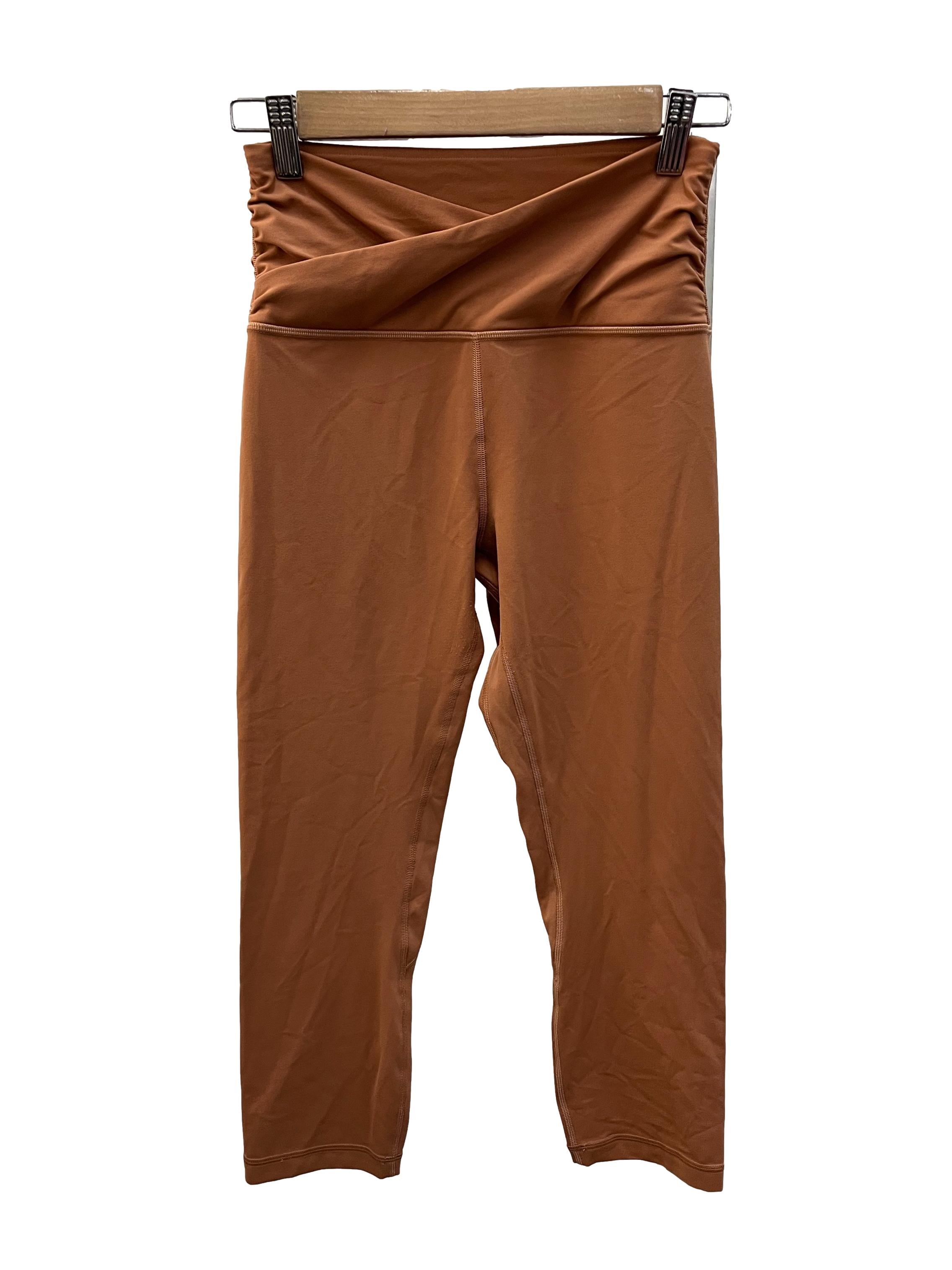 Caramel Brown Ruched Tights