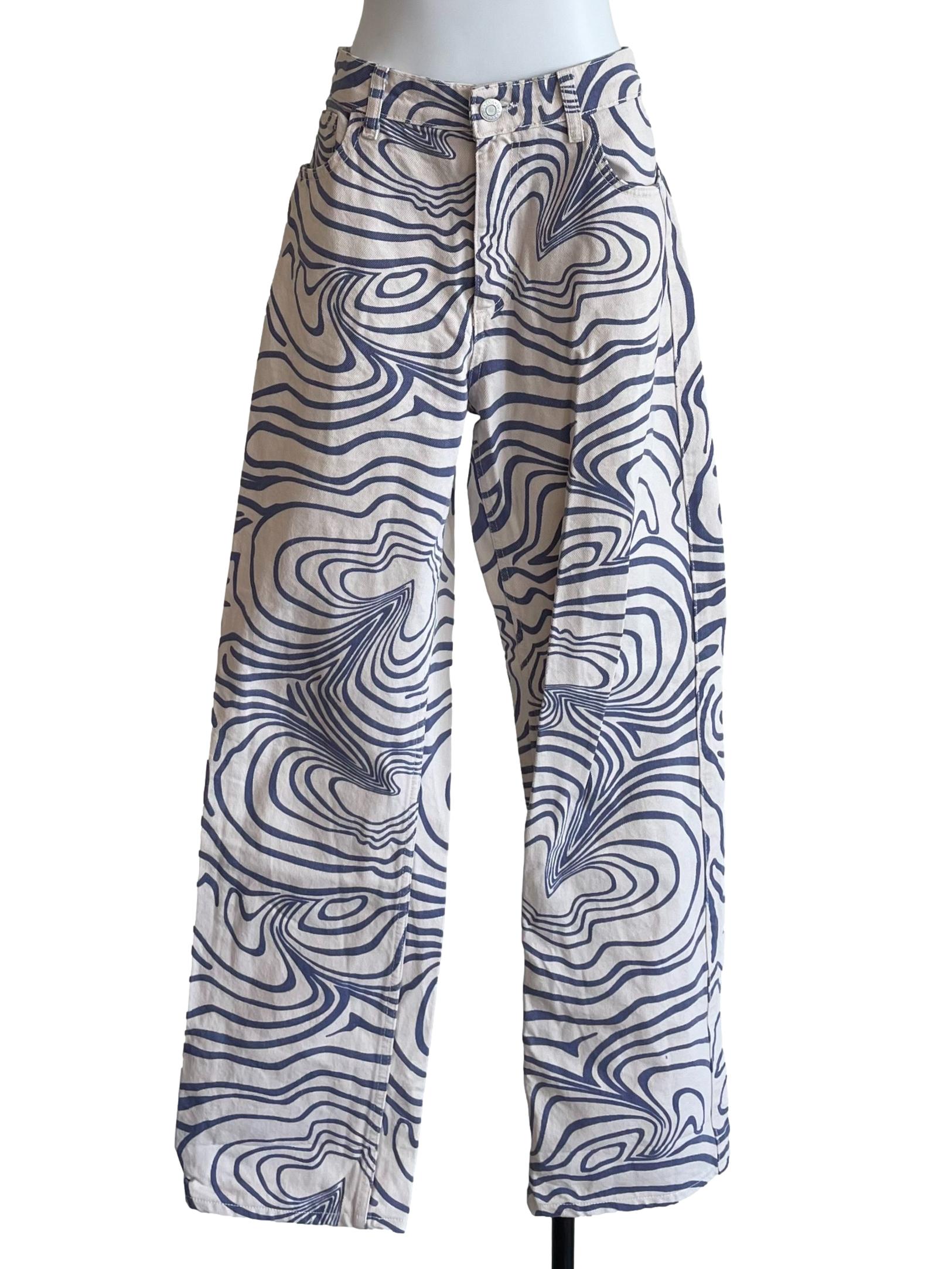 Alabaster Pattern Baggy Jeans