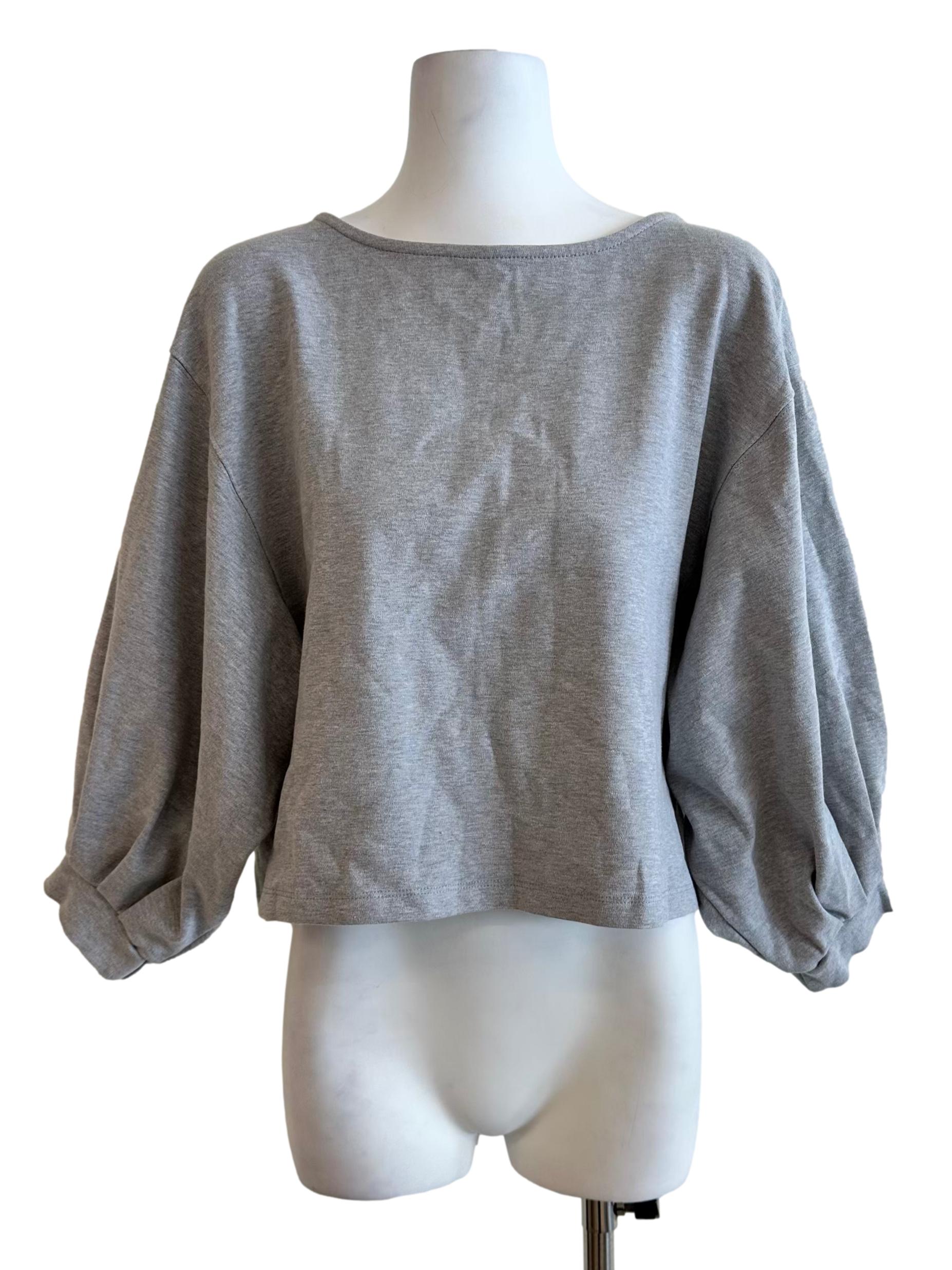 Fossil Grey Round Neck Top TEM