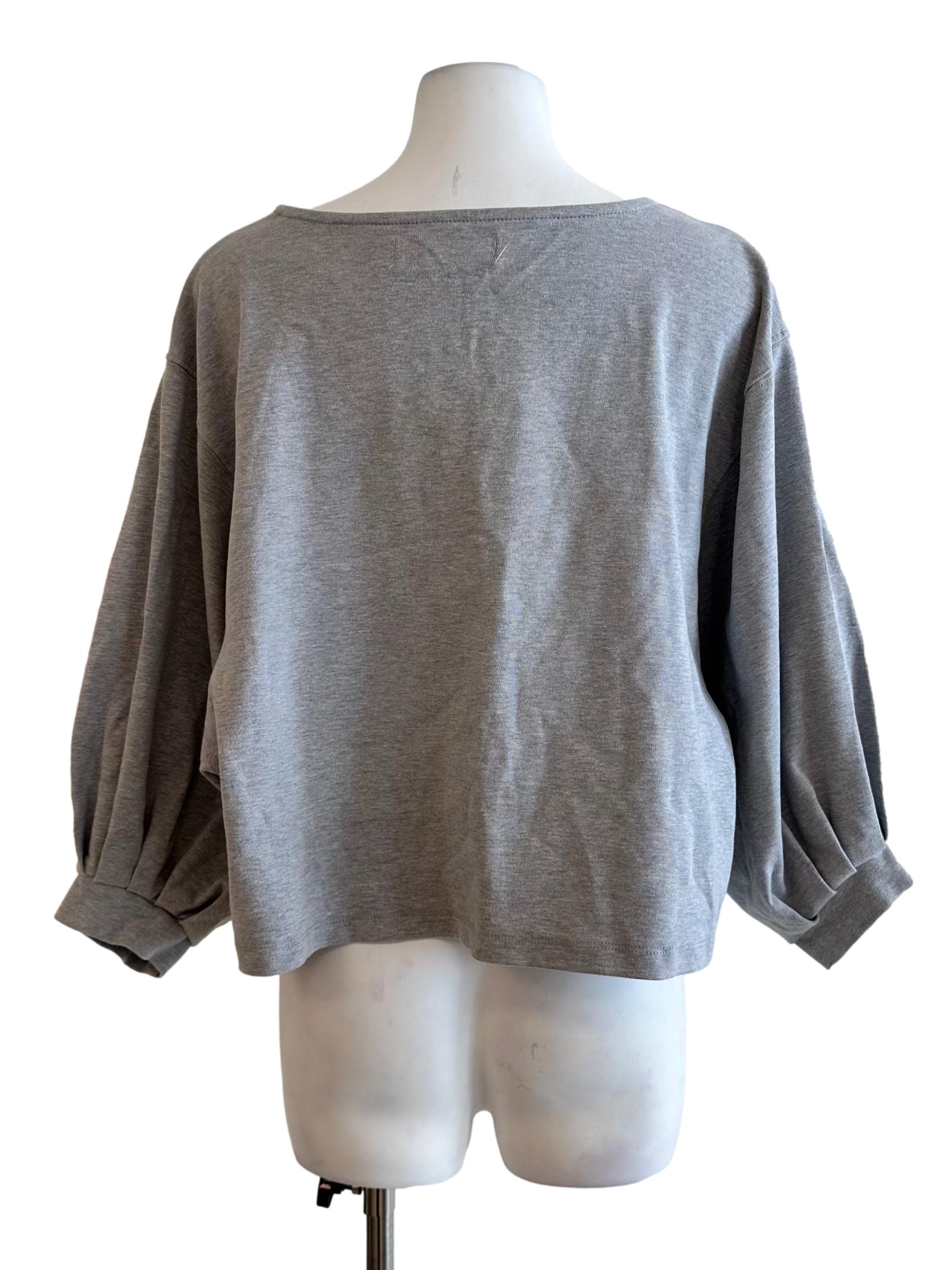 Fossil Grey Round Neck Top TEM