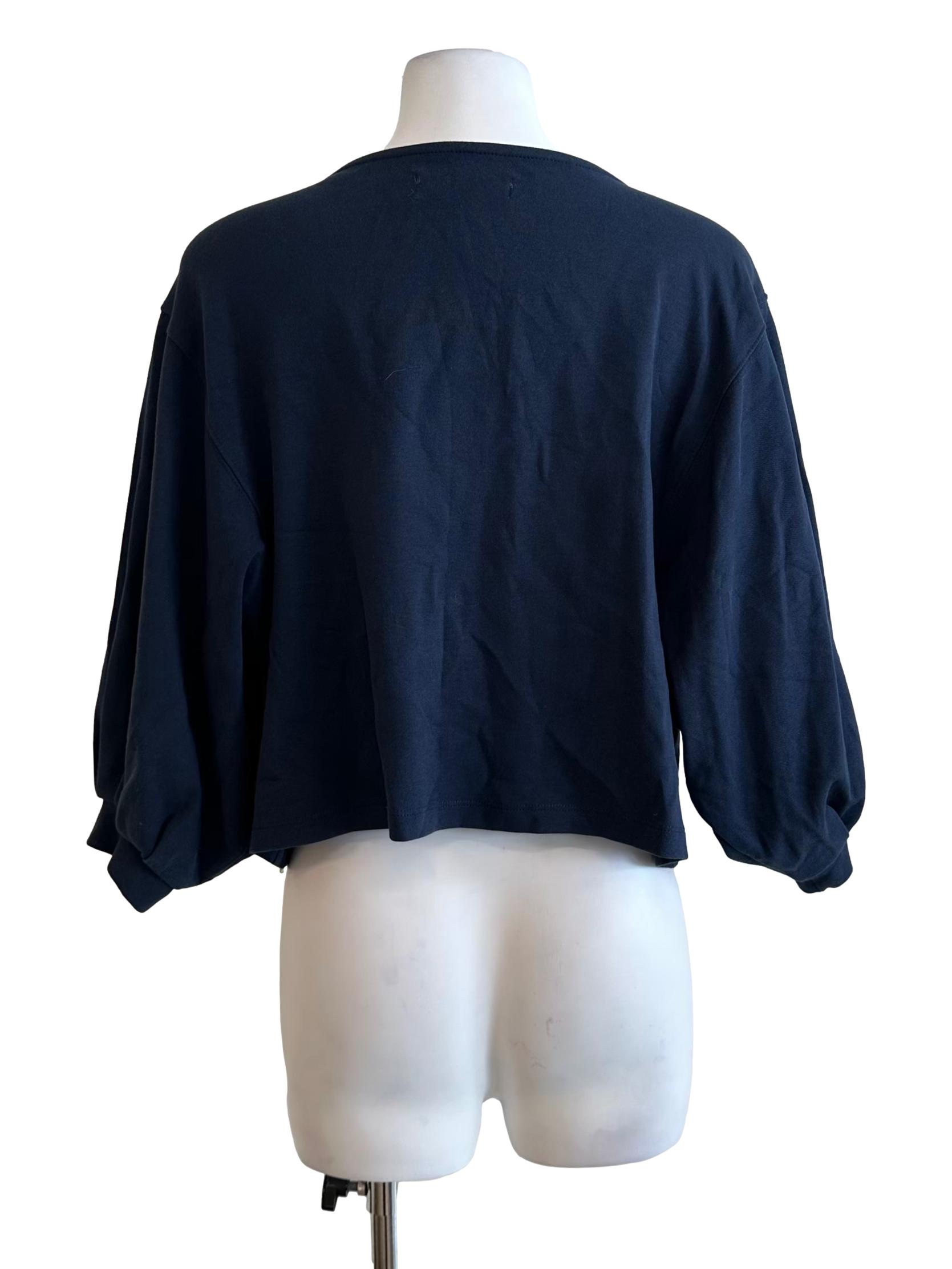 Navy Blue Round Neck Top TEM