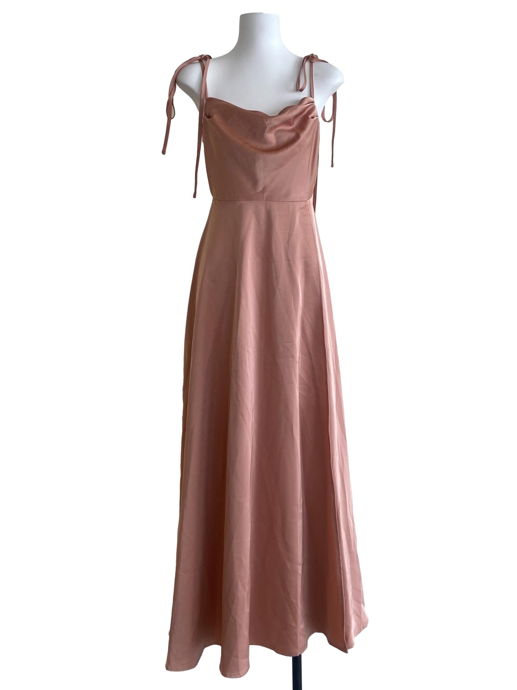Salmon Pink Empire Dress