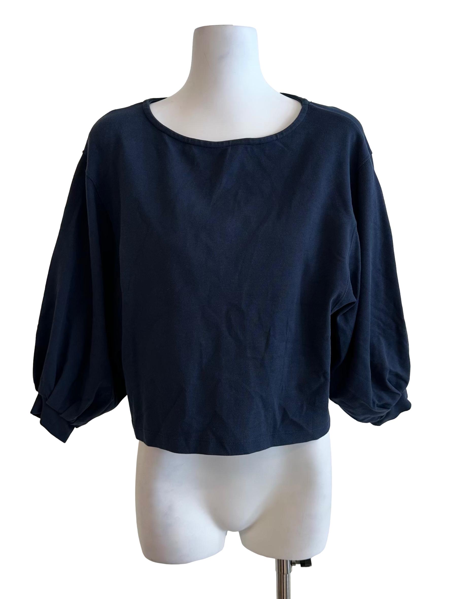 Navy Blue Round Neck Top TEM
