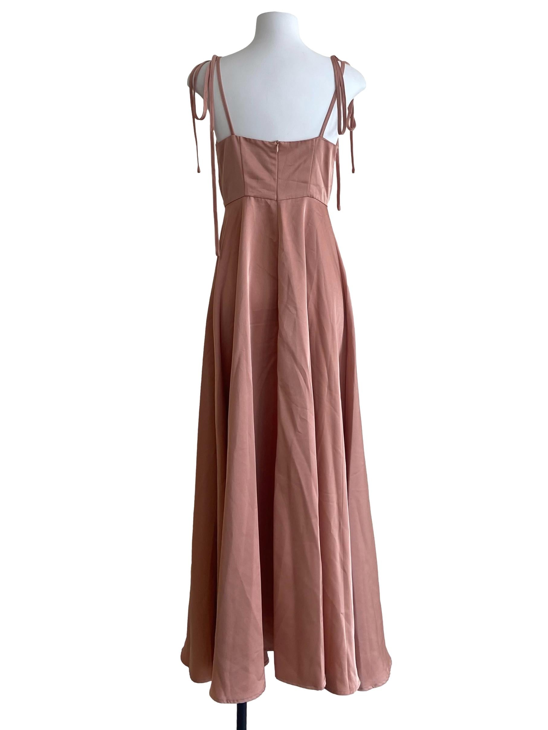 Salmon Pink Empire Dress