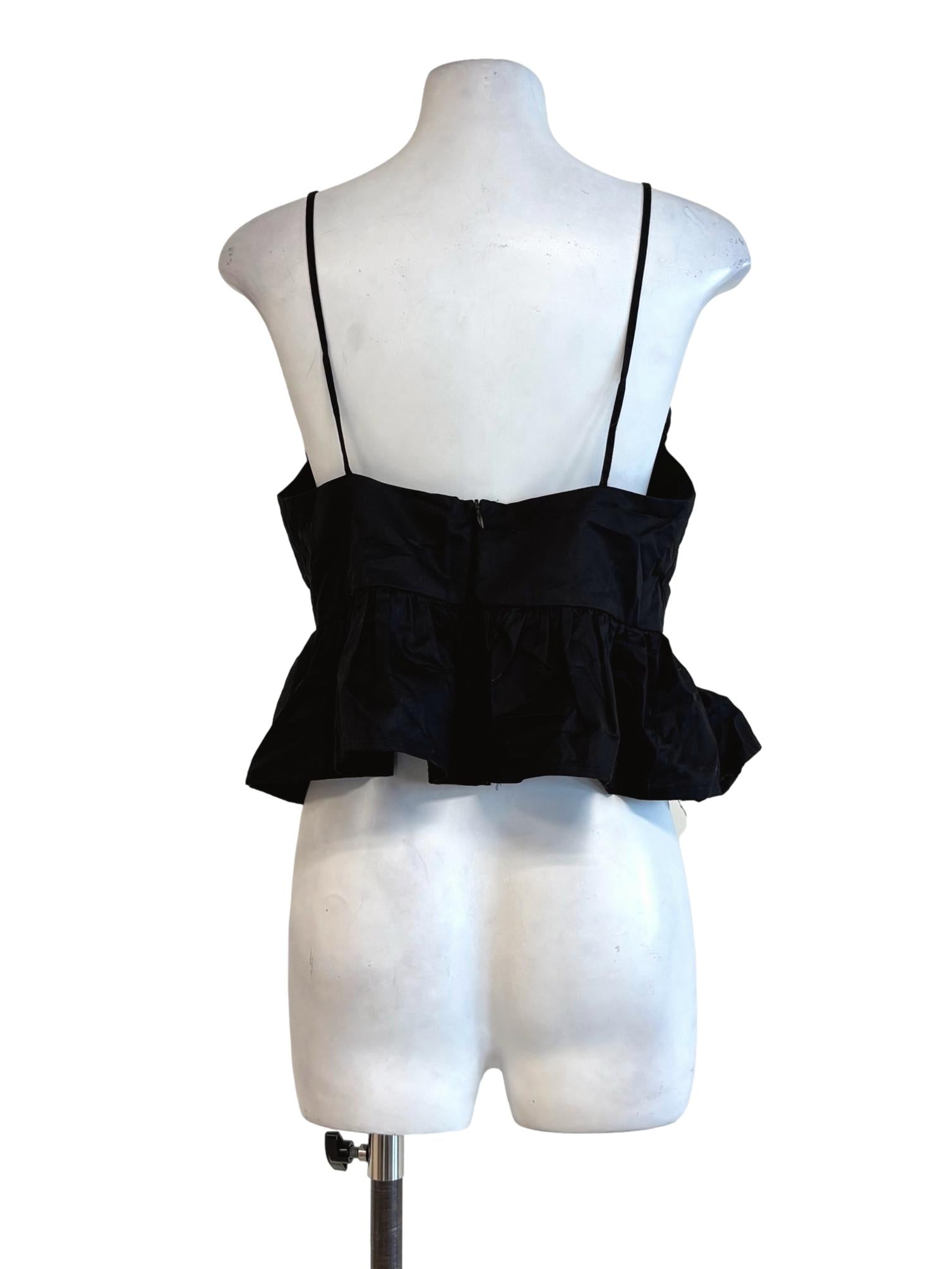 Black V-Neck Spaghetti Strap Top