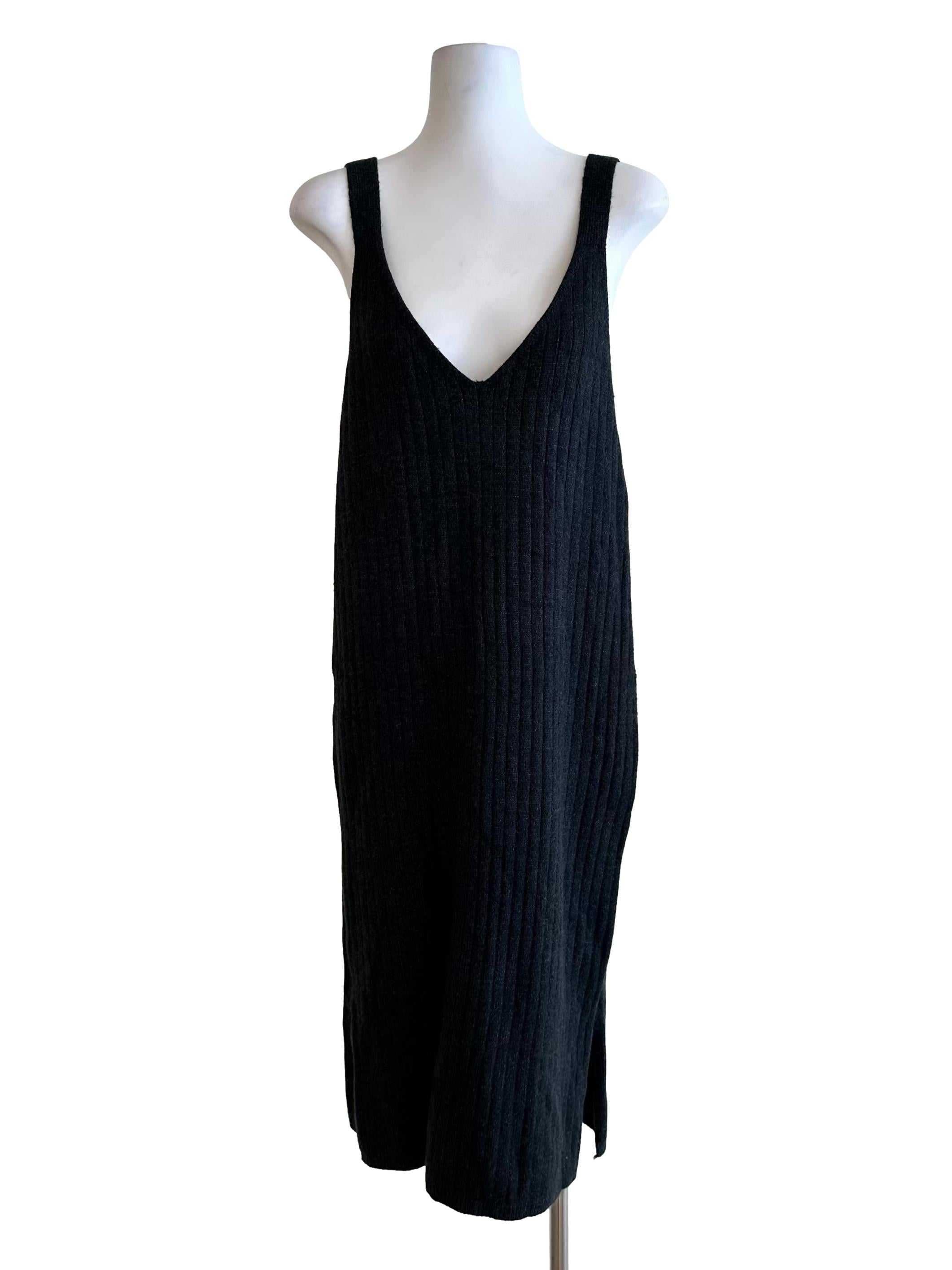 Charcoal Black Knit Dress