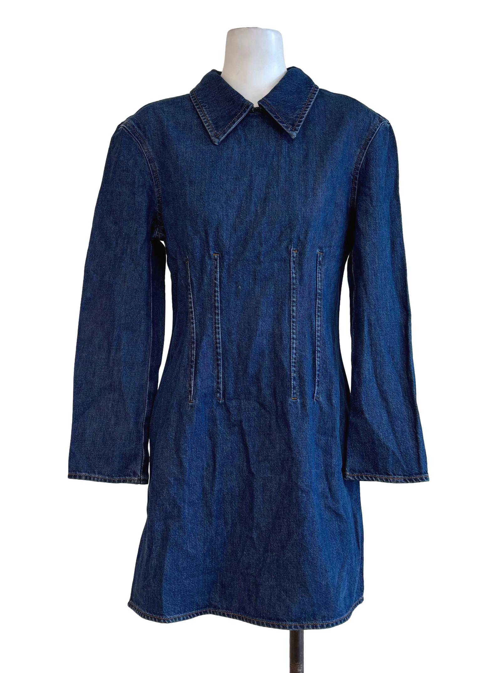 Denim Blue Long Sleeve Dress