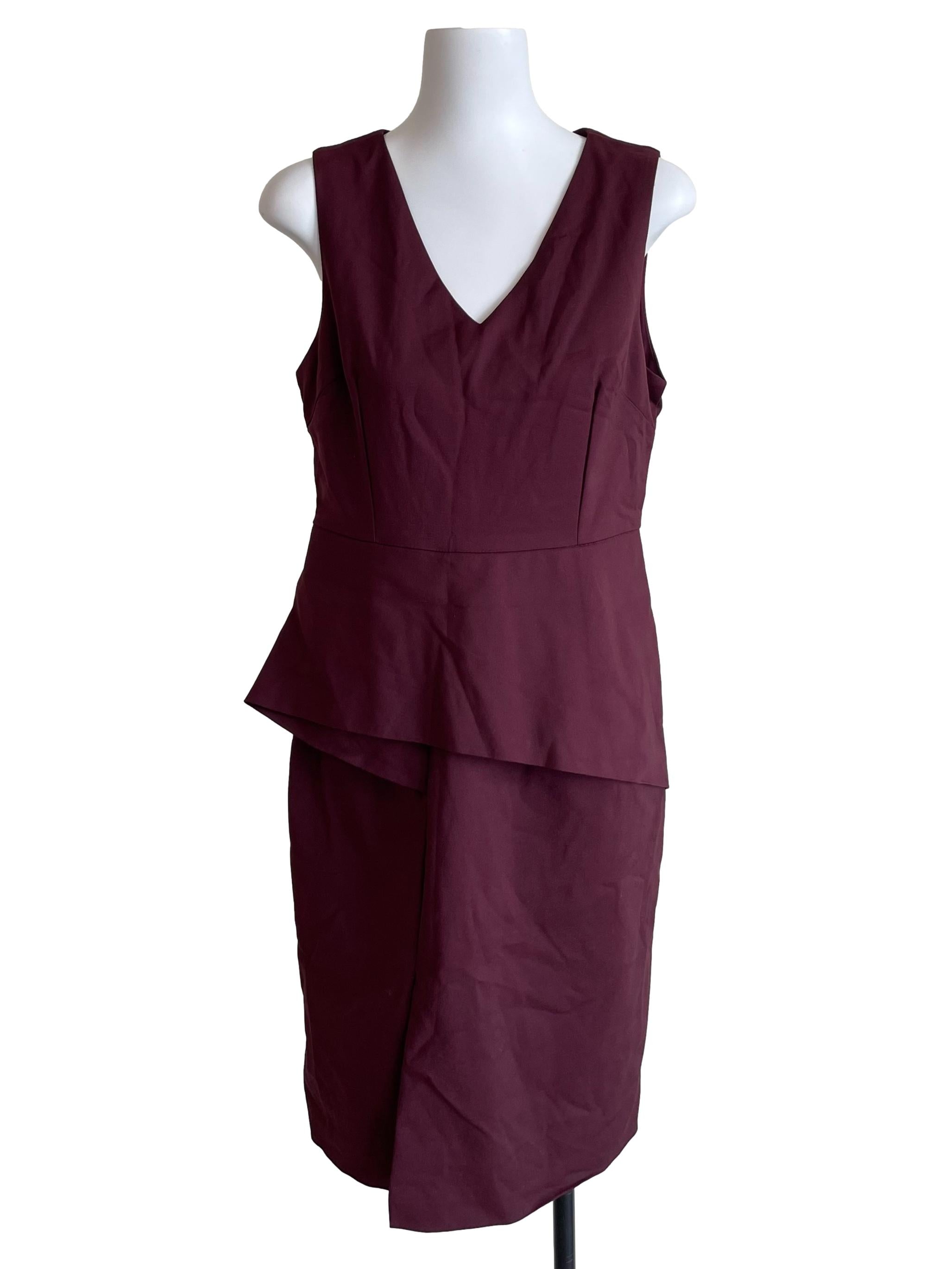 Mulberry V Neck Sheath Dress