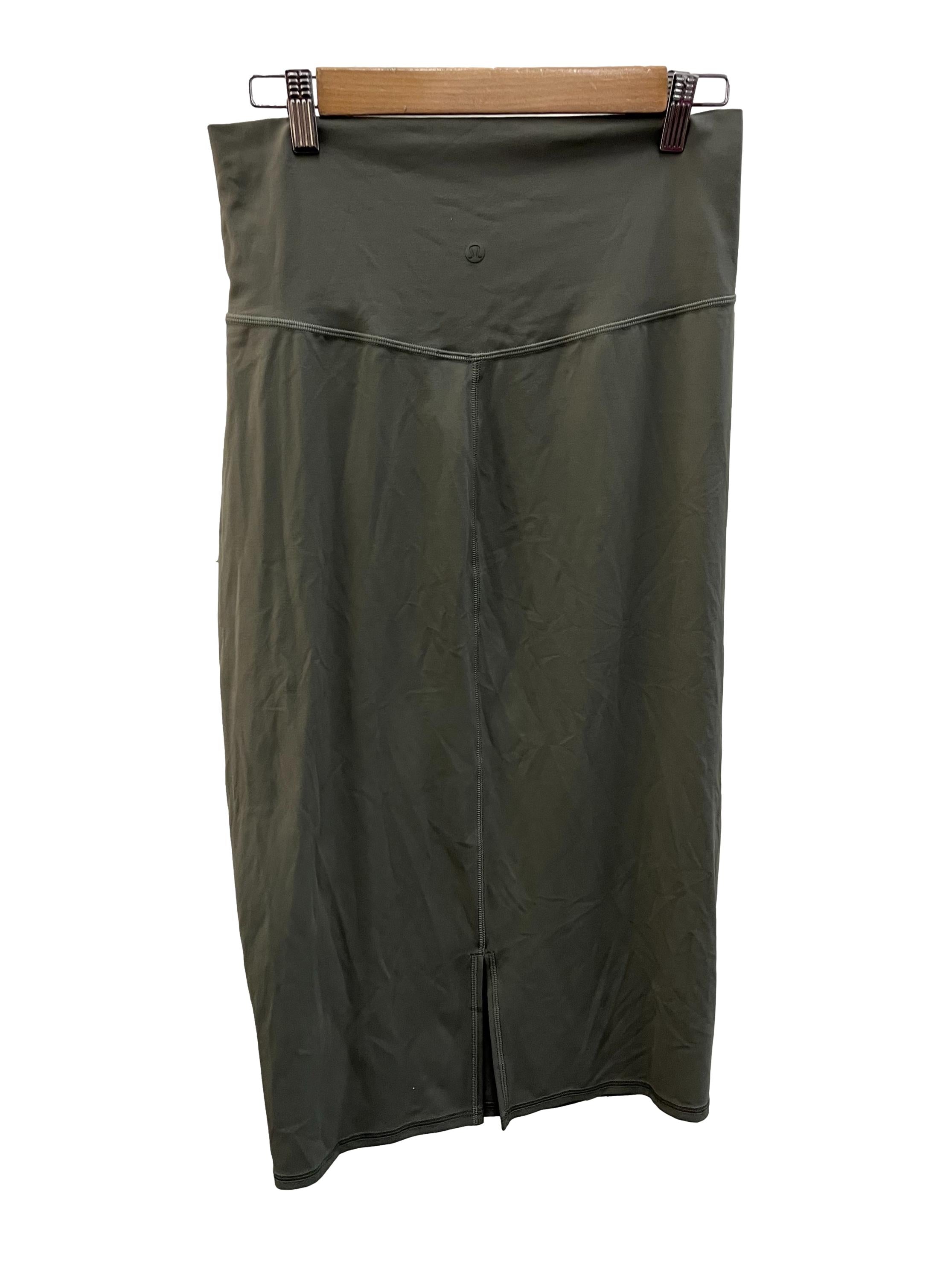 Green Nulu Slim Fit Hr Skirt