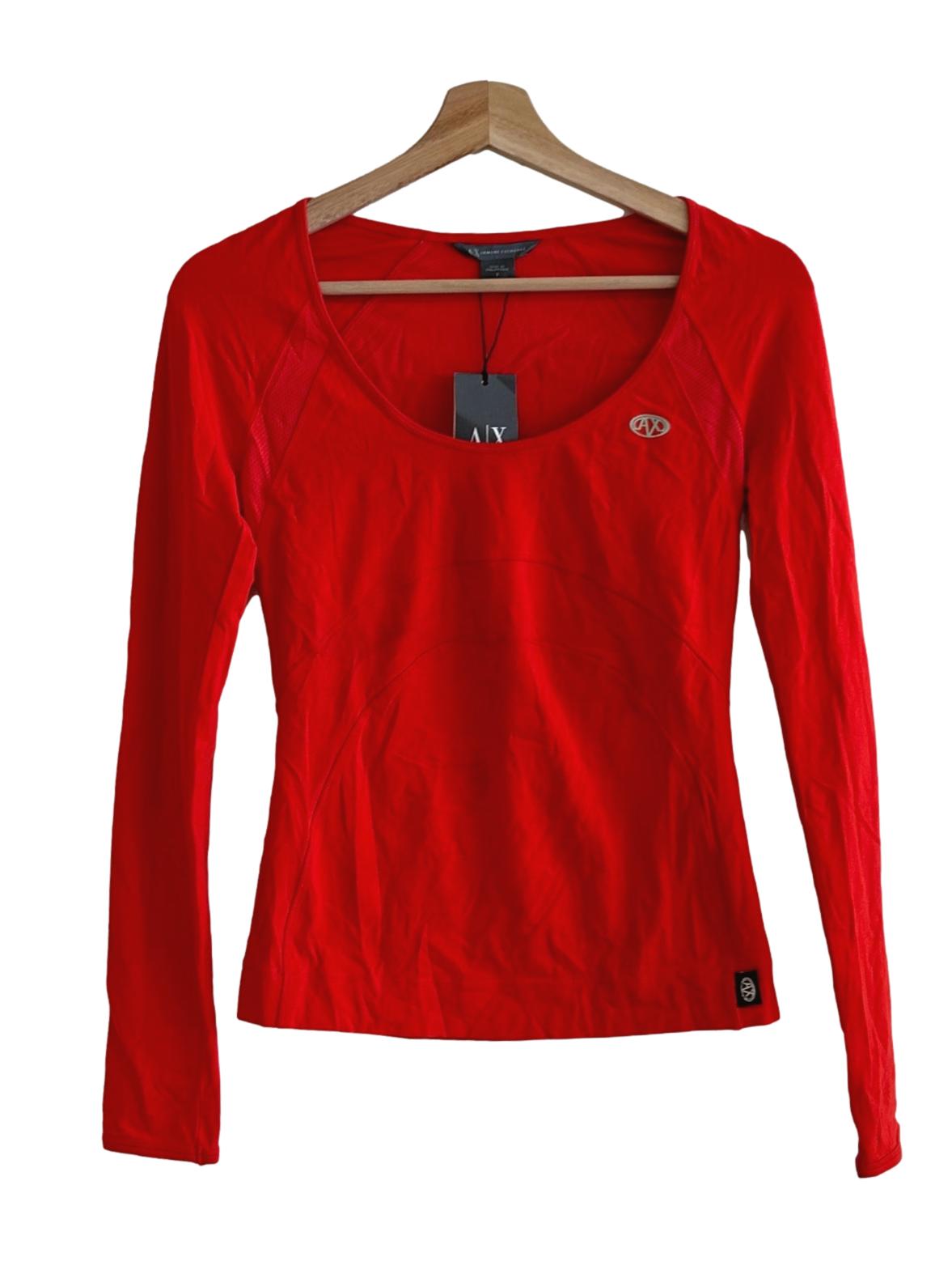 Hot Red Long Sleeves Yoga Top
