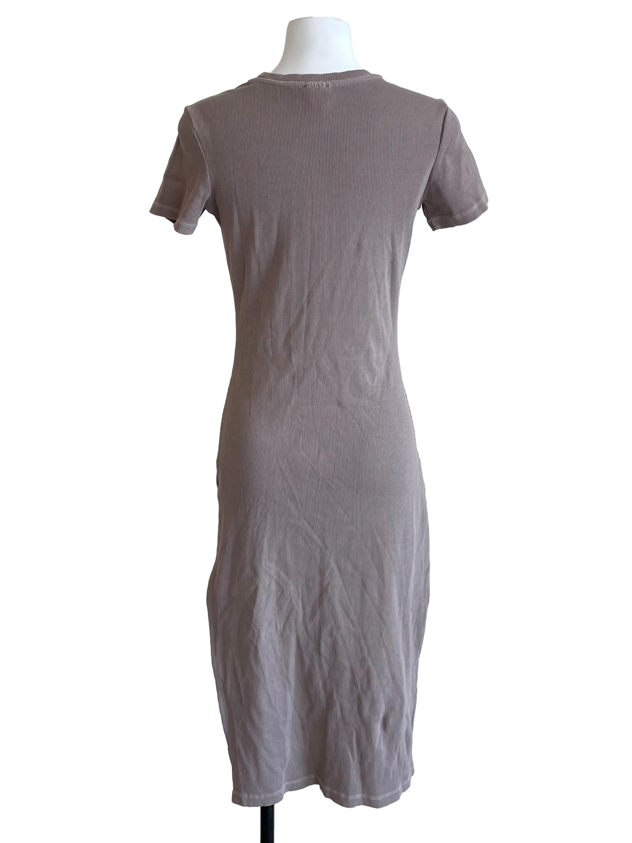 Pale Wood Bodycon Tee Dress