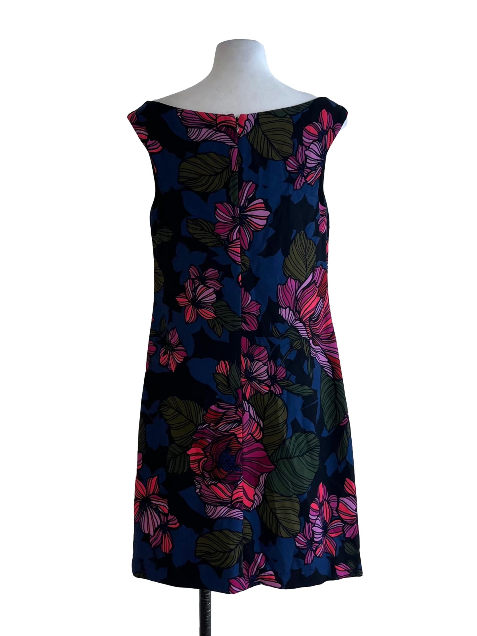 Black Floral Sheath Dress