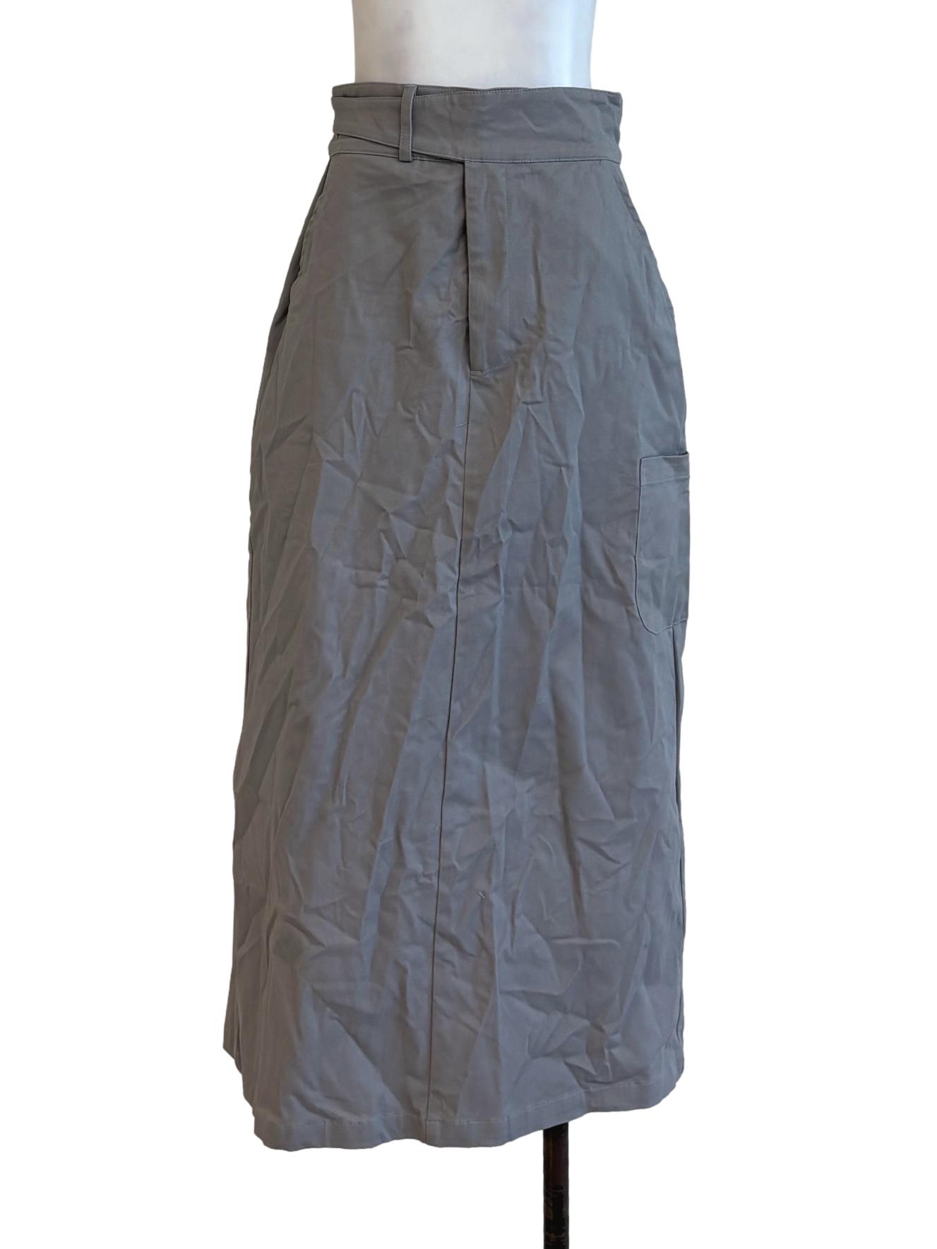 Seal Grey Cotton Skirt