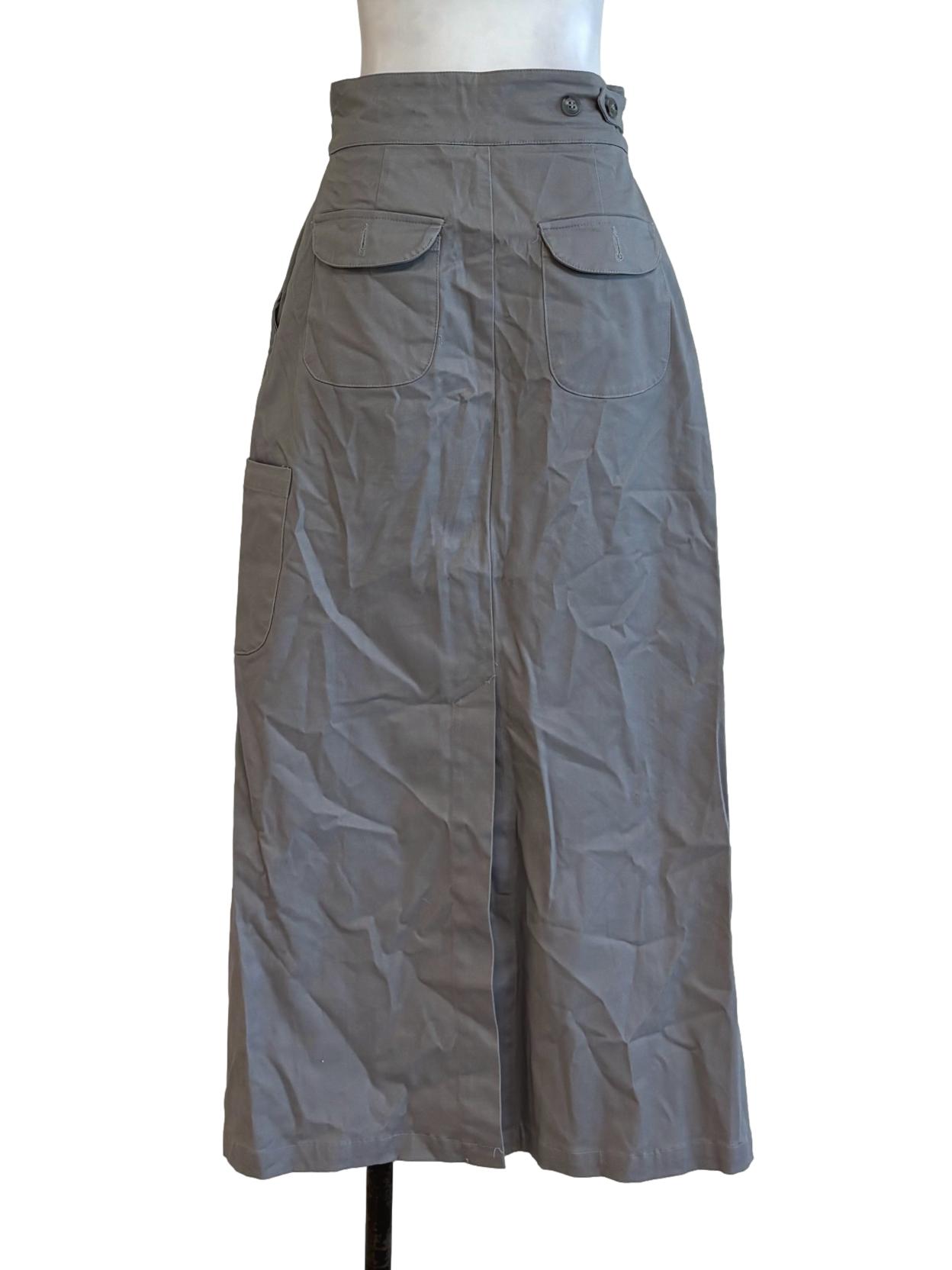 Seal Grey Cotton Skirt