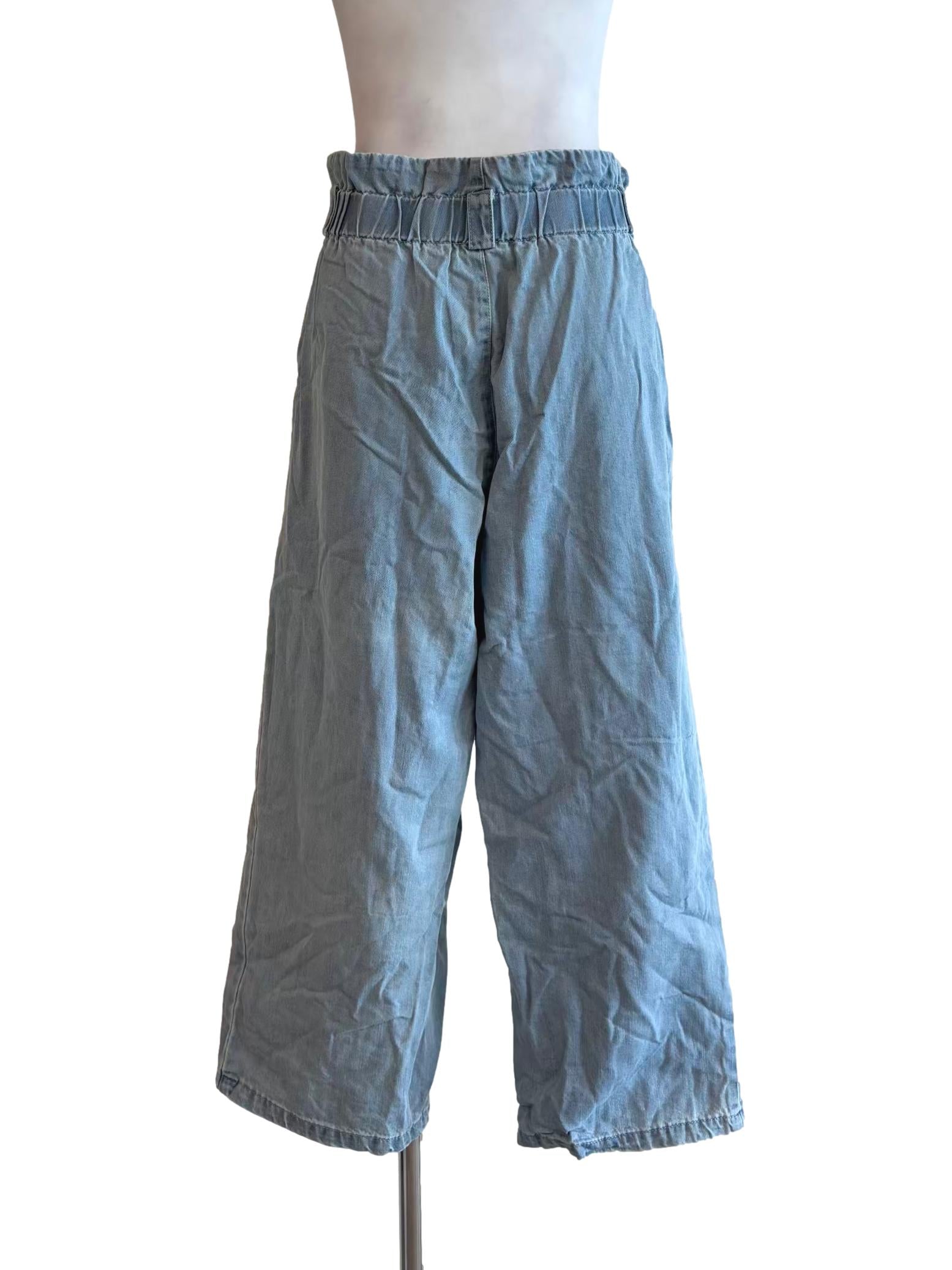Light Blue Wide Cotton Jeans