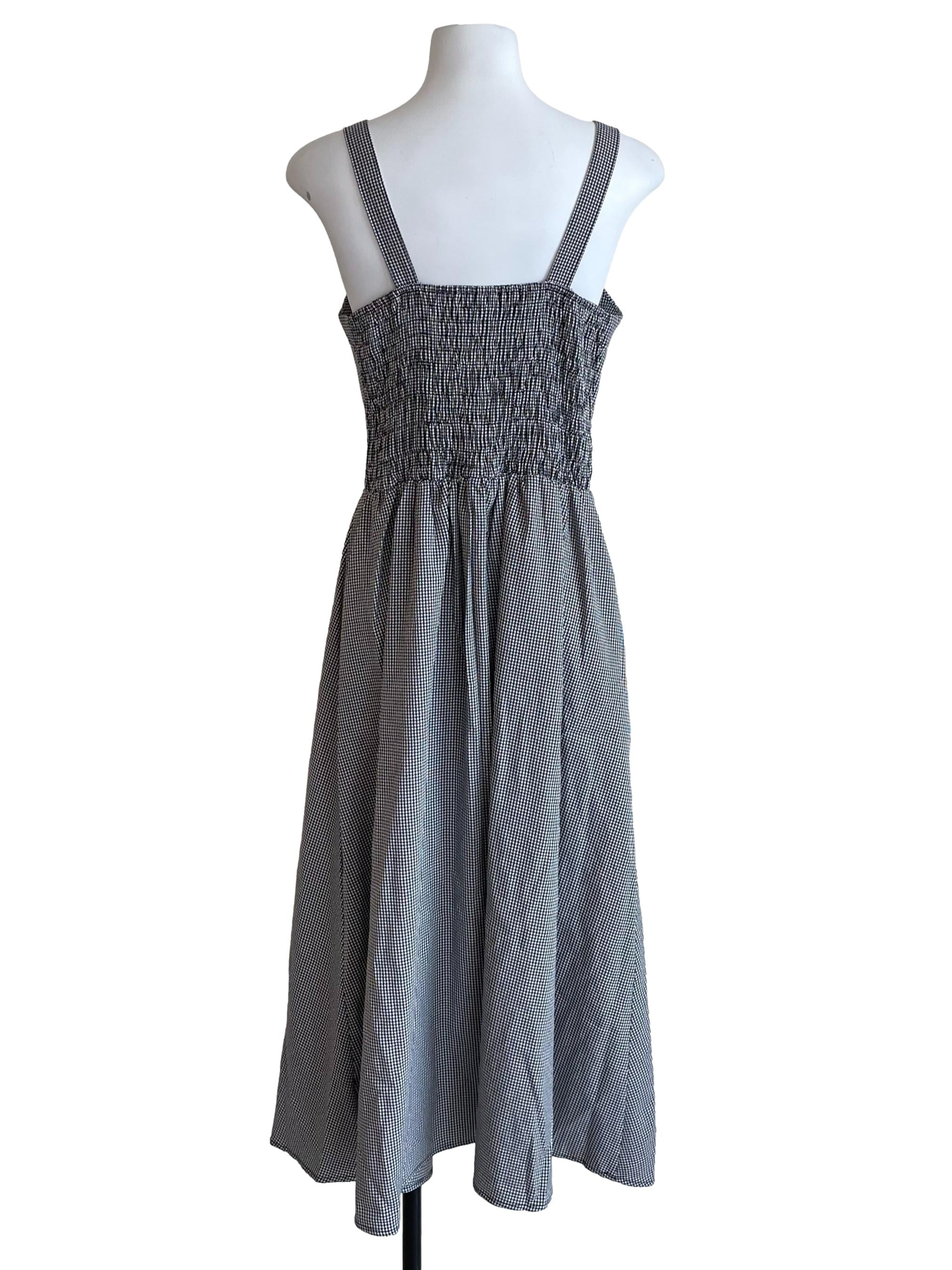 Black Houndstooth Apron Dress
