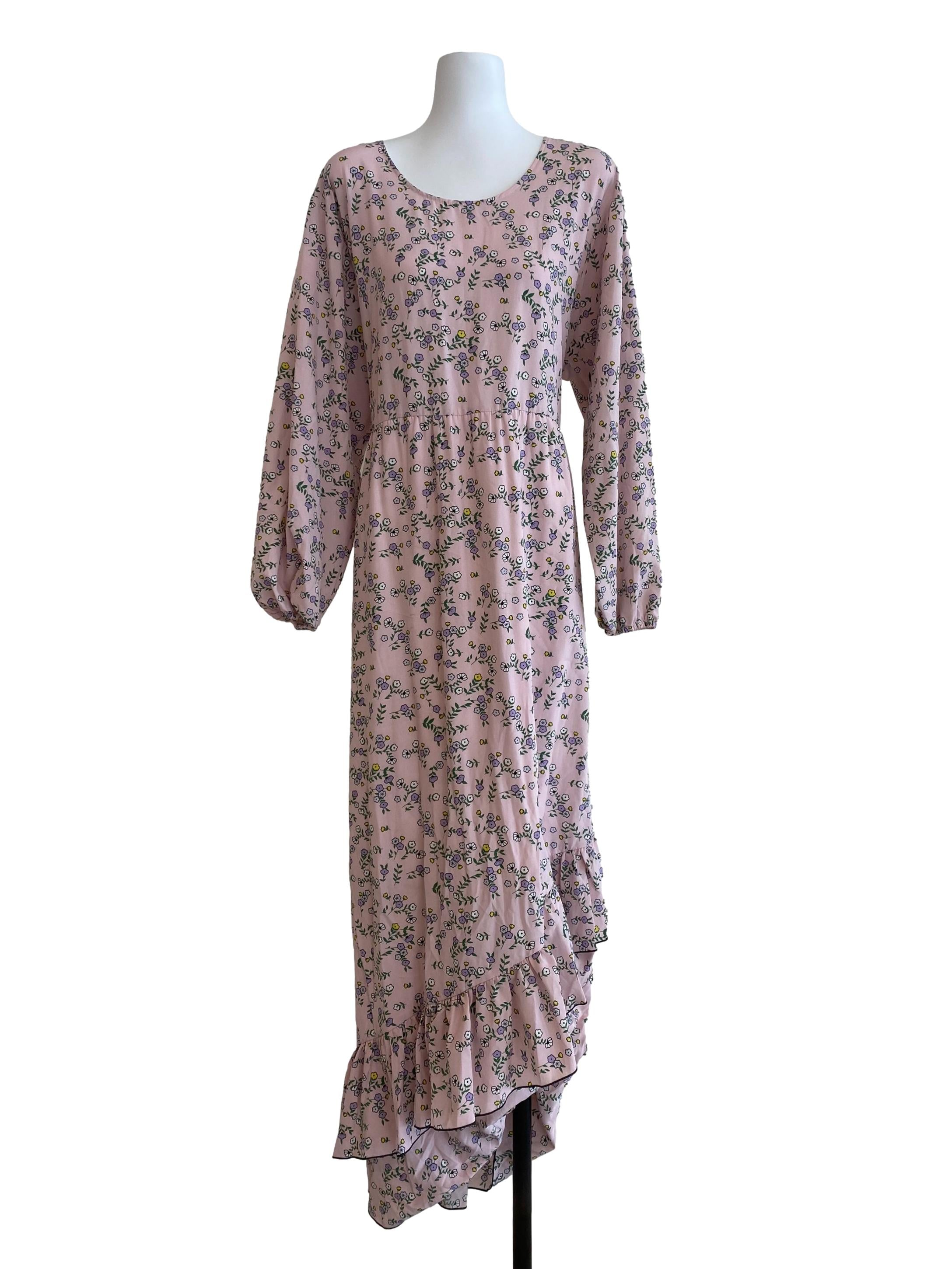 Soft Pink Flowery Dress