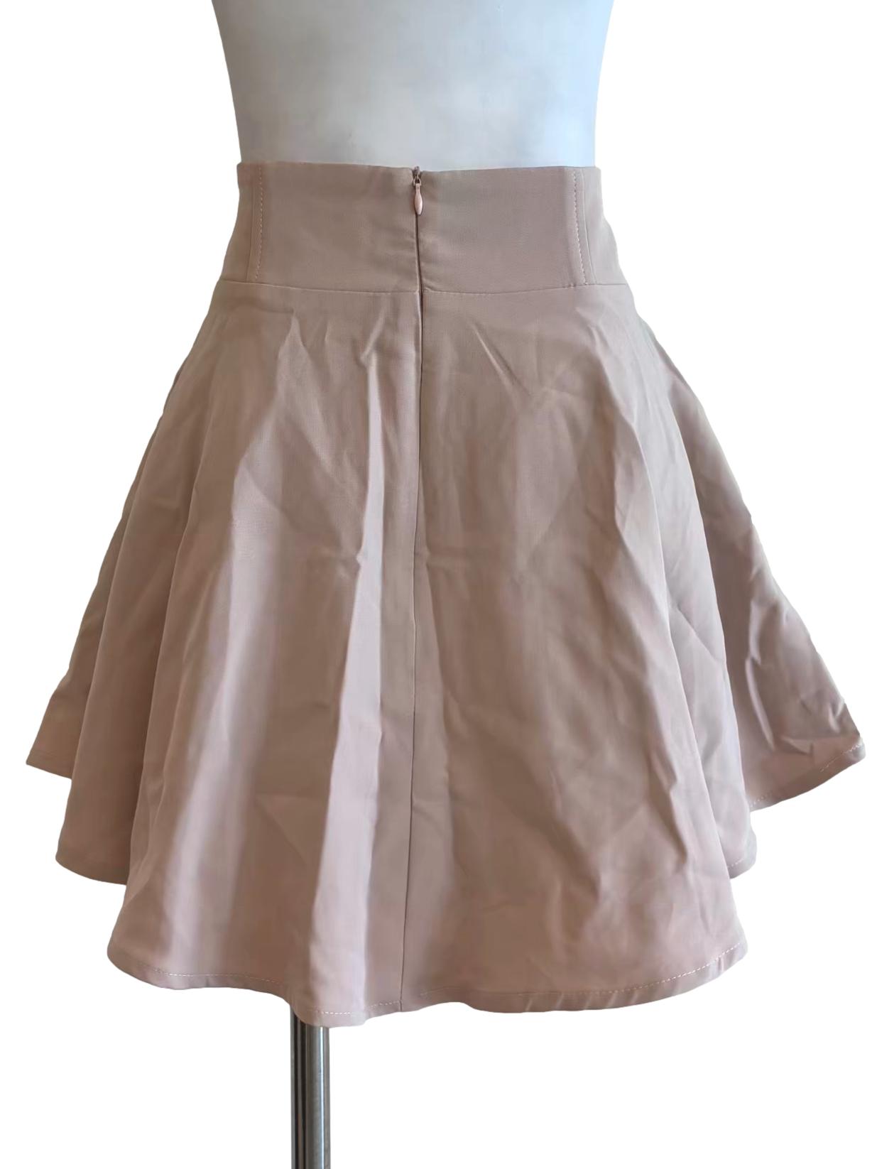 Nude Pink Mini Tennis Skirt