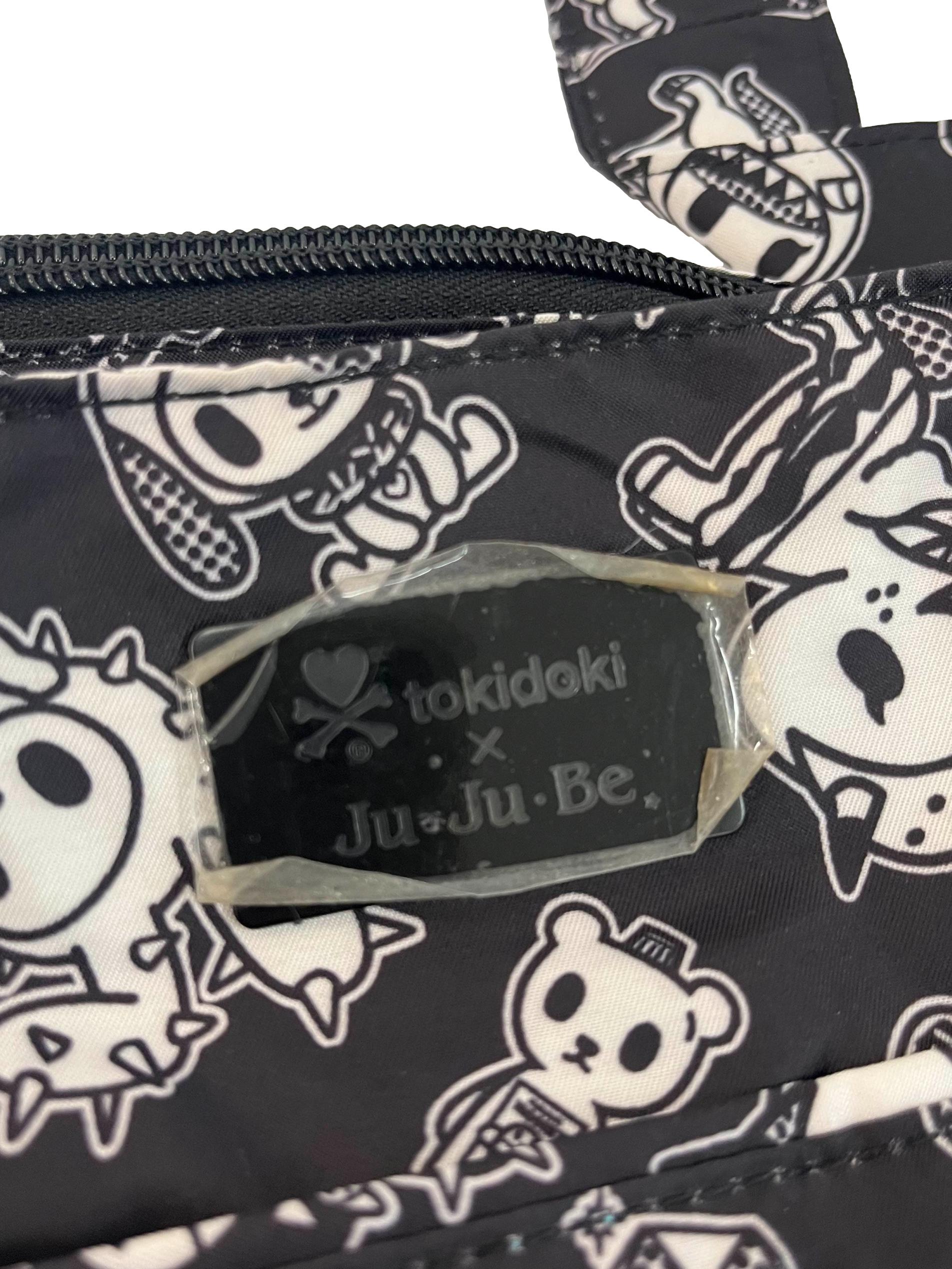 Black And White Print Large Tote Bag