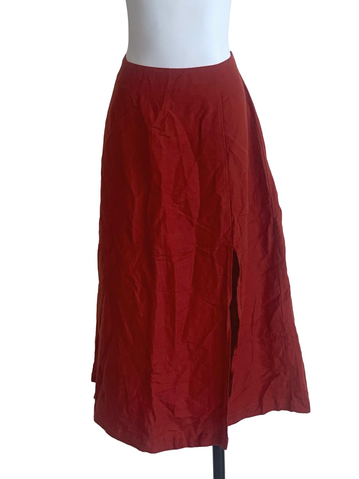 Amber Orange A-Line Skirt